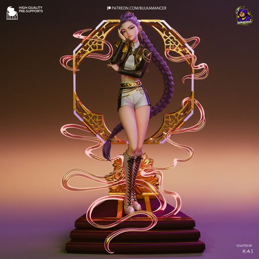 Golden Vocalist Demon Hunters statua da collezione IceBreaker Series