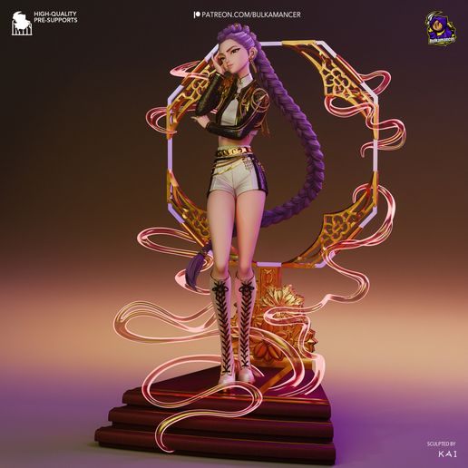 Golden Vocalist Demon Hunters statua da collezione IceBreaker Series