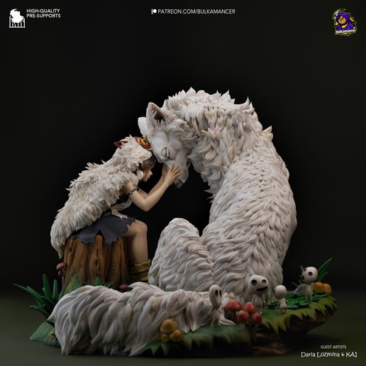 San Princess Mononoke statua da collezione IceBreaker Series