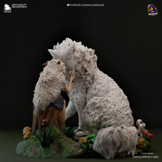 San Princess Mononoke statua da collezione IceBreaker Series