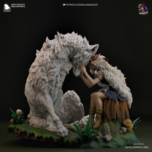 San Princess Mononoke statua da collezione IceBreaker Series
