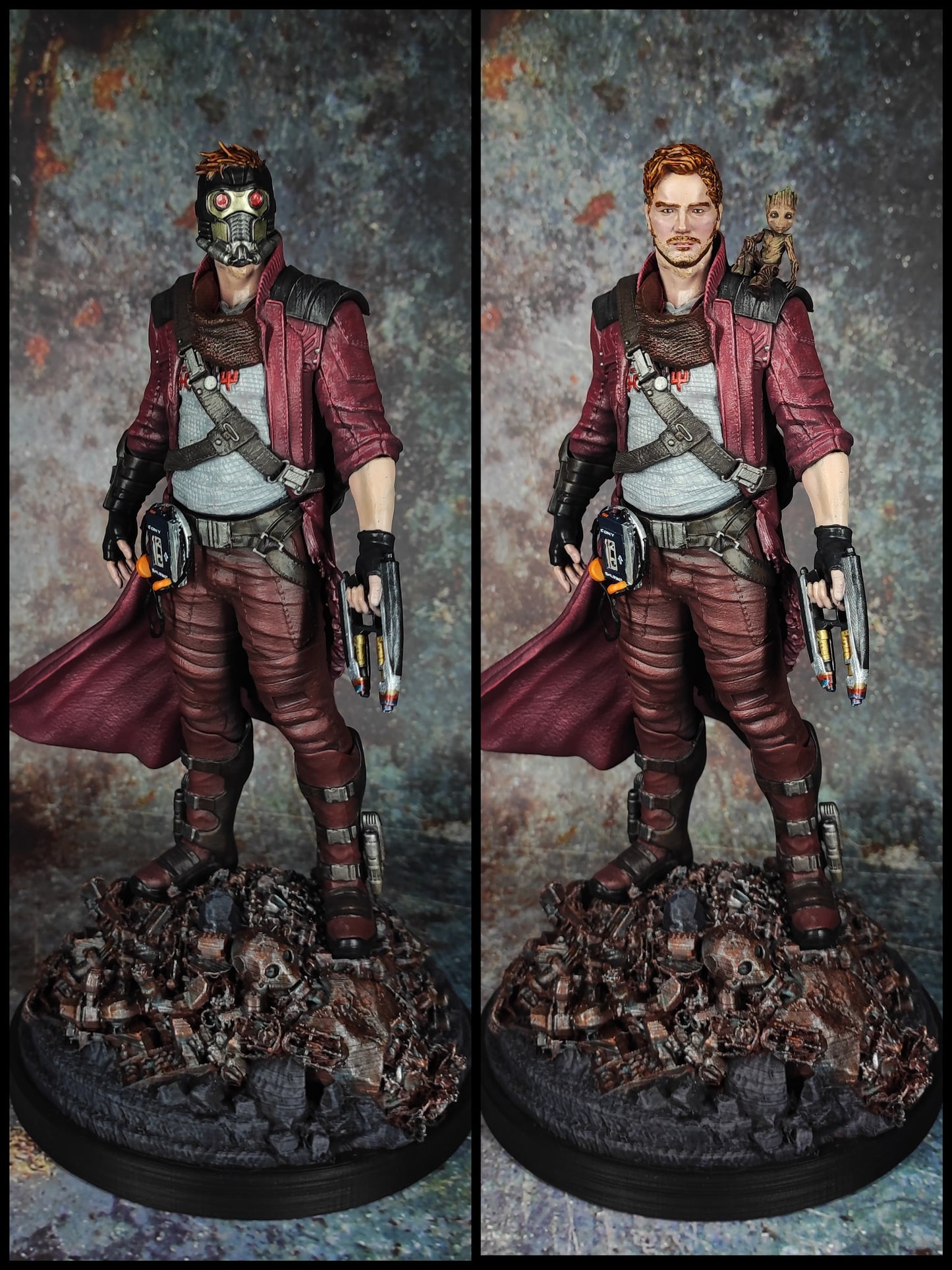 Action Figure Star Lord, Statua Star Lord da 32 cm, Star Lord statua da collezione, dettagli incredibili, Action Figure esclusiva Made in Italy