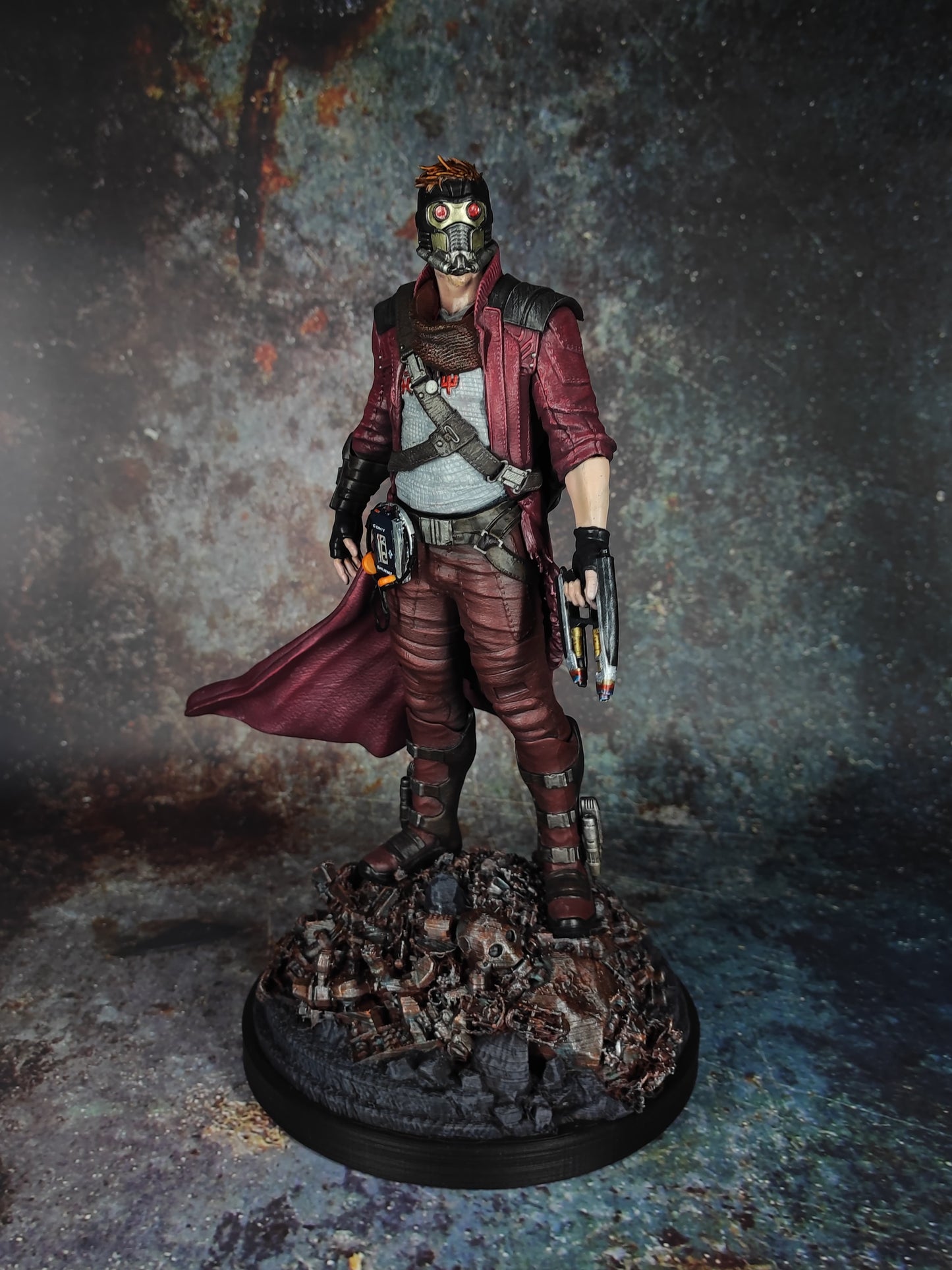 Action Figure Star Lord, Statua Star Lord da 32 cm, Star Lord statua da collezione, dettagli incredibili, Action Figure esclusiva Made in Italy