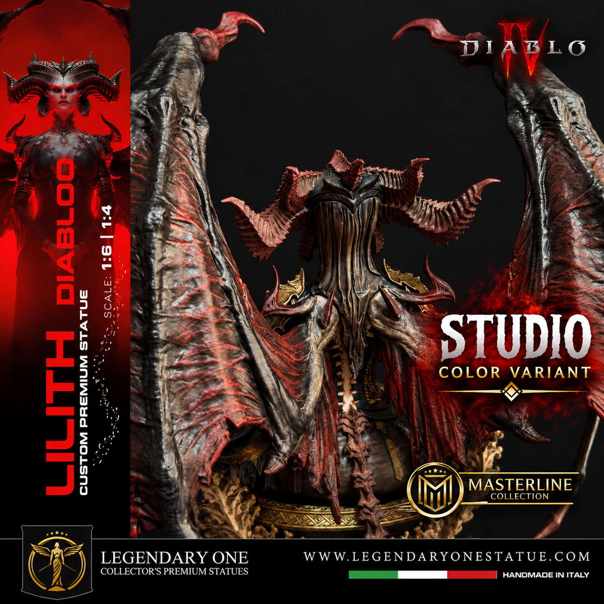 Lilith Statua da Collezione - Diablo IV Figure - Real Game Color - scala 1:6 / 1:4