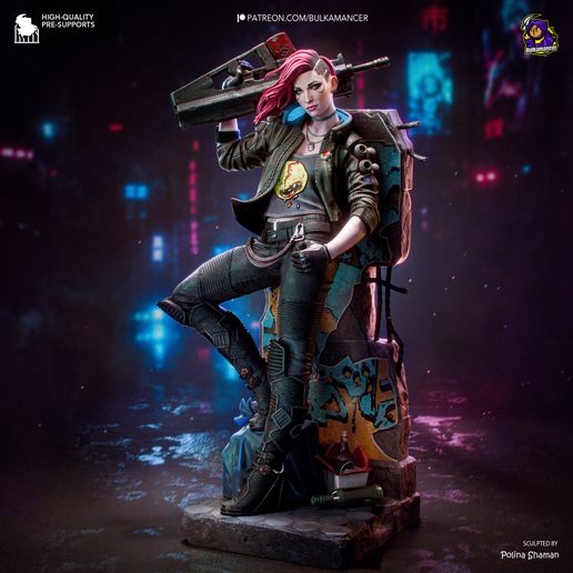 Valerie Cyberpunk: Edgerunners statua da collezione IceBreaker Series