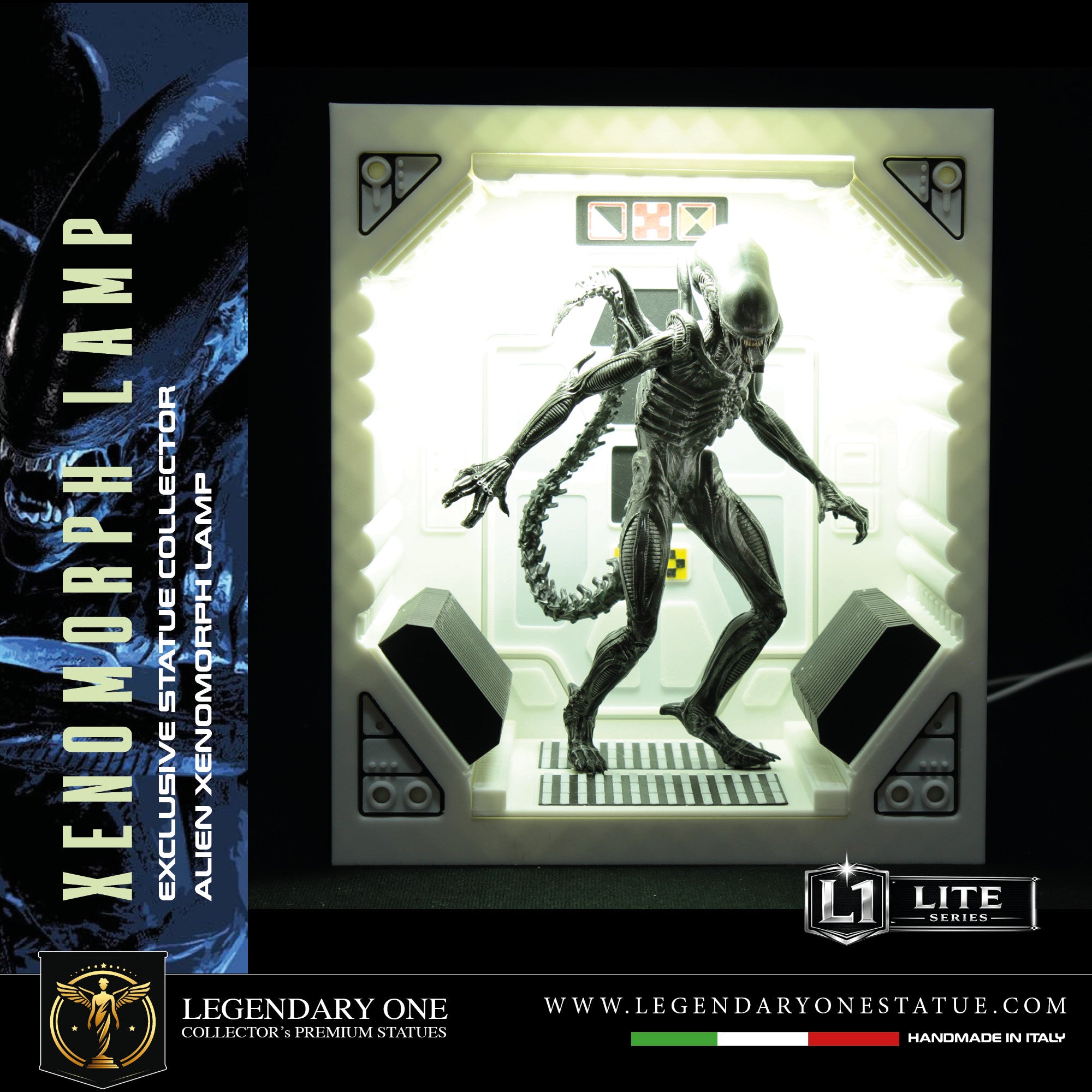 Alien Xenomorph LAMP Statua da collezione - Xenomorph Book-Nook Lamp - Special Gift