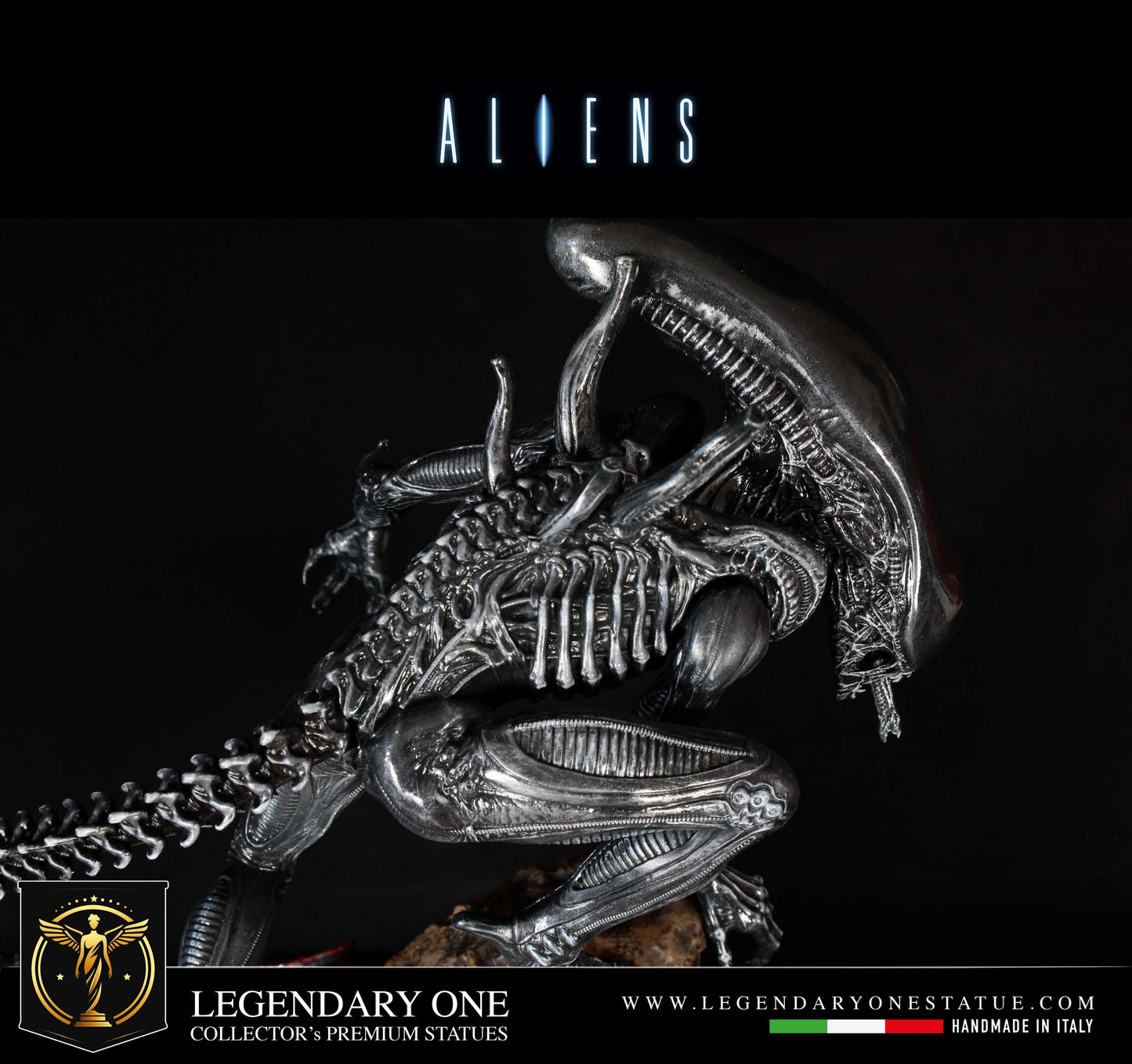 Alien Diorama, Xenomorph figure LTD con LED Dynamic e base completa Real Cinema Effect, alien diorama completo REALISM quality 12k figurines