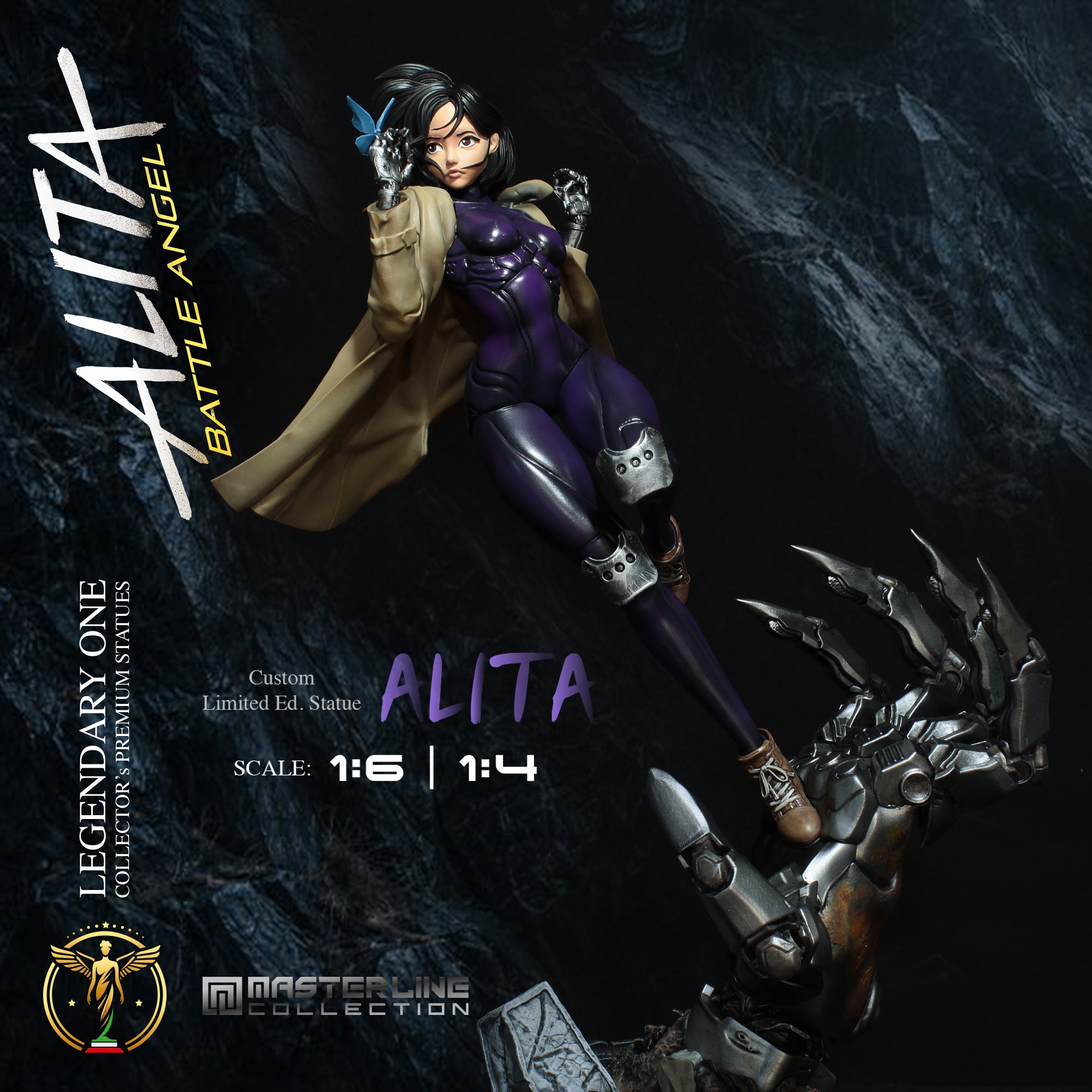Alita Battle Angel Gally Gunnm Premium Statue: Limited Edition Scale 1:4 & 1:6 – L’Angelo della Morte di Jeru