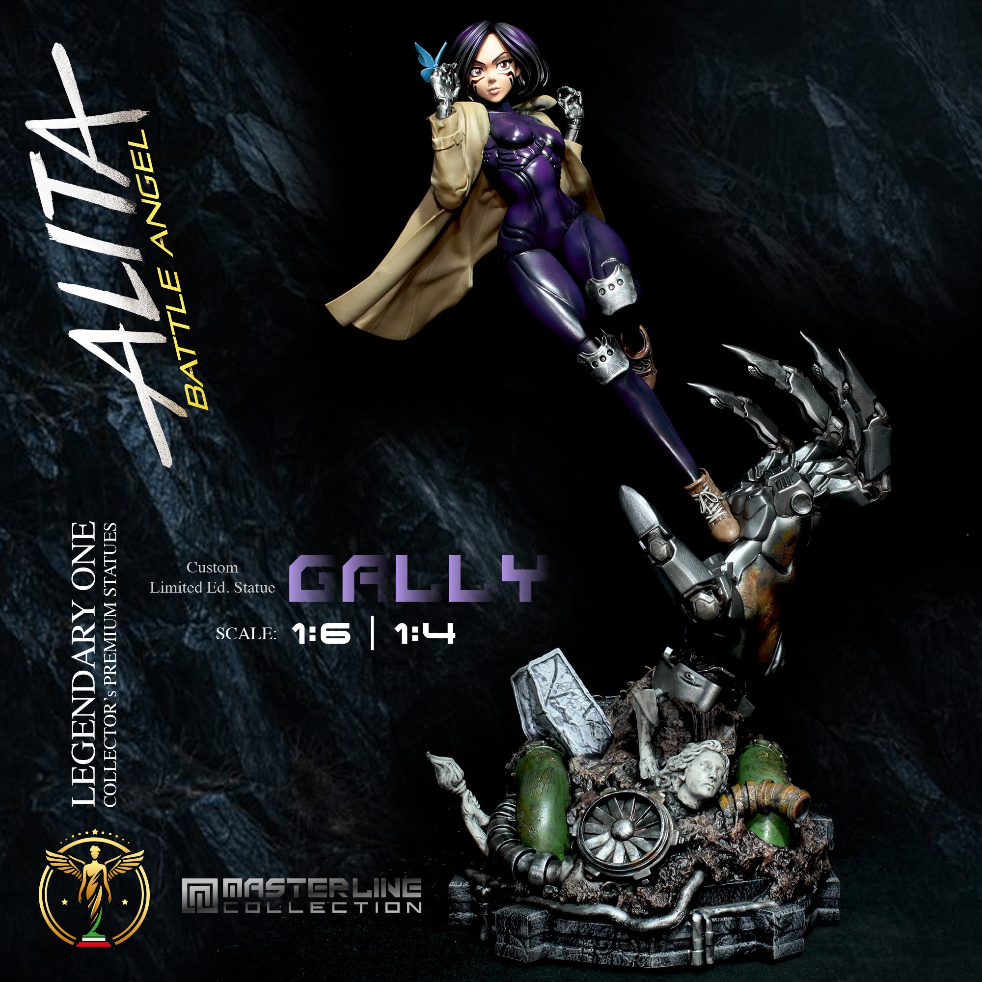 Alita Battle Angel Gally Gunnm Premium Statue: Limited Edition Scale 1:4 & 1:6 – L’Angelo della Morte di Jeru