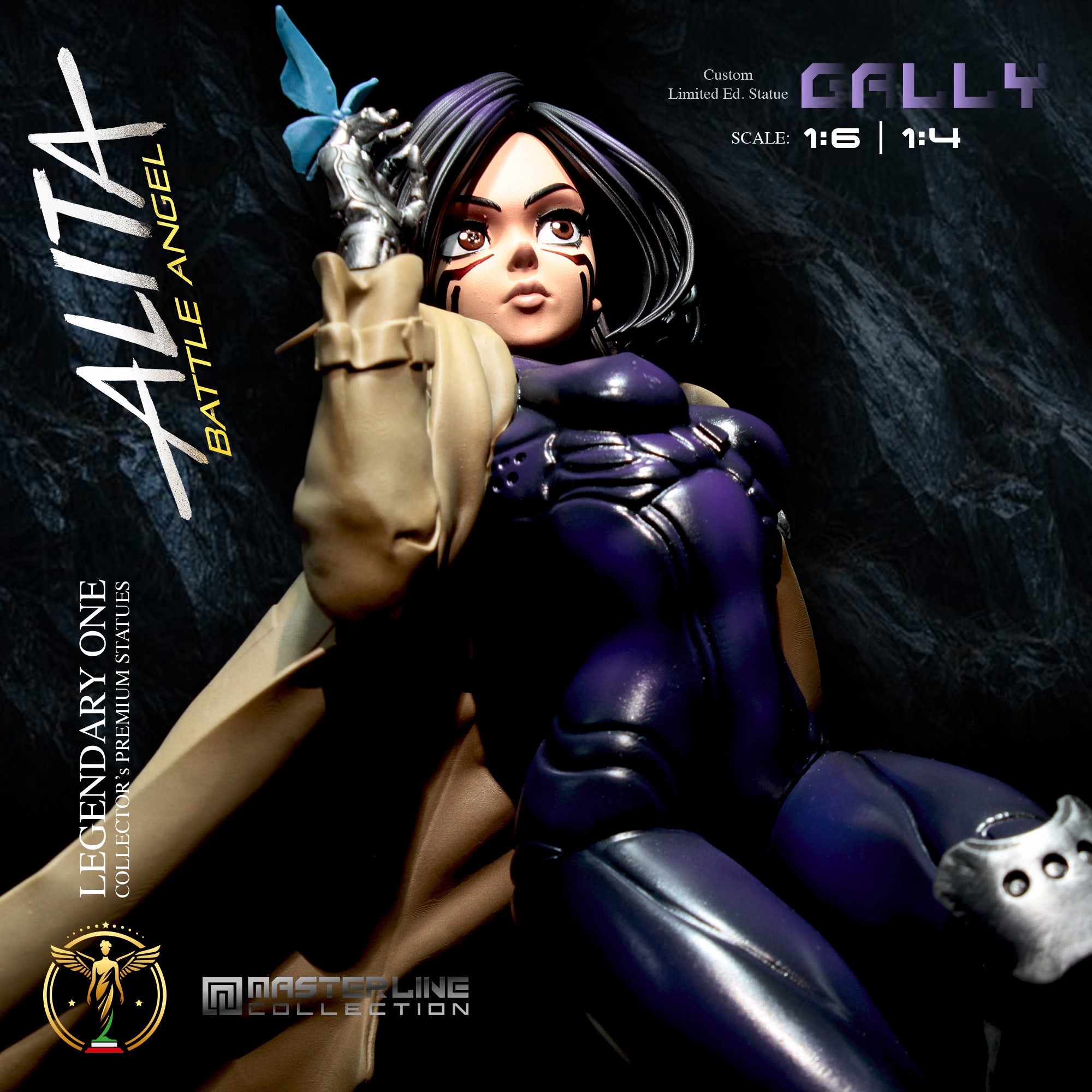 Alita Battle Angel Gally Gunnm Premium Statue: Limited Edition Scale 1:4 & 1:6 – L’Angelo della Morte di Jeru