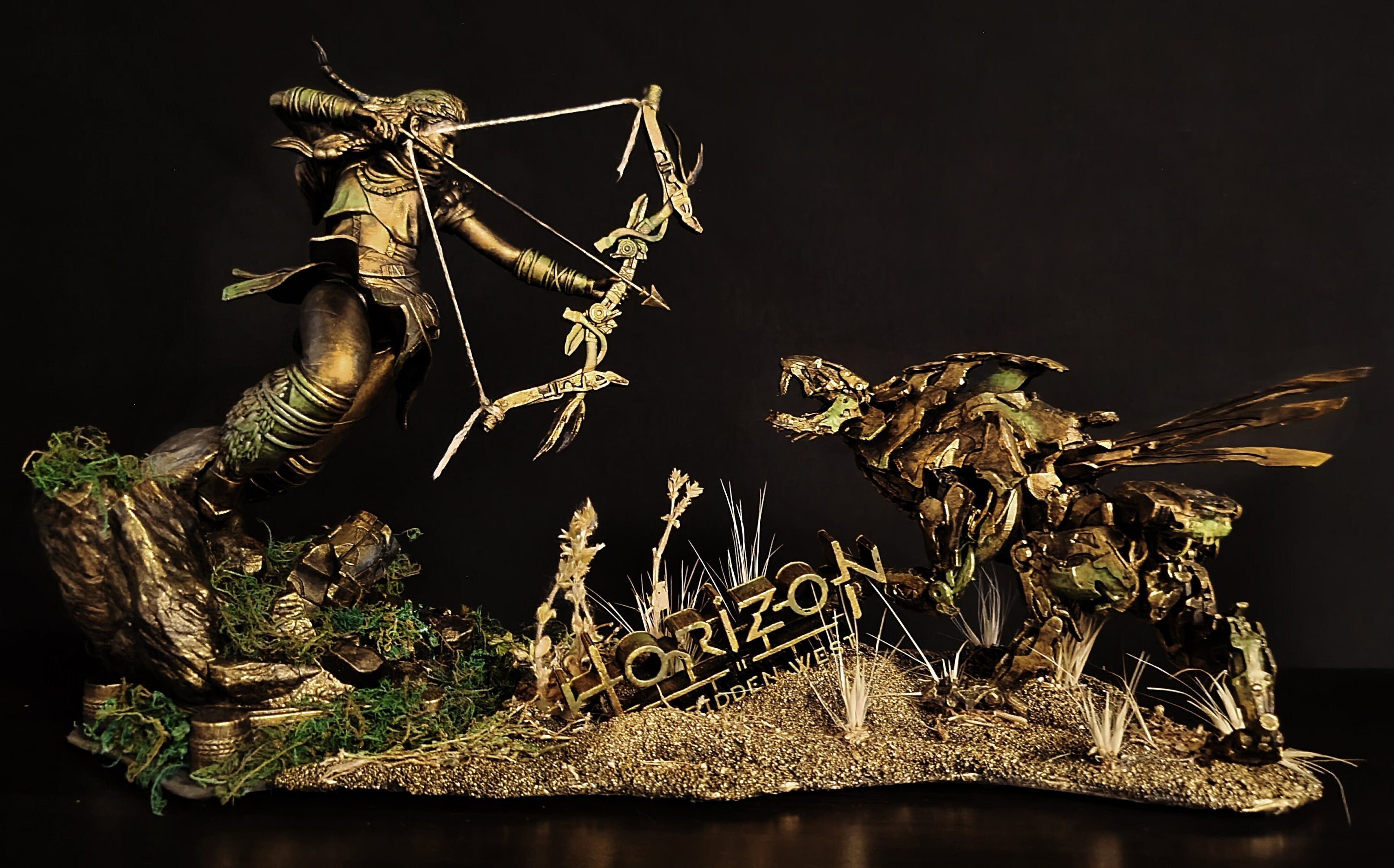 Horizon Forbidden West seconda parte del Diorama da collezione esclusivo con multi LED - Aloy Figure
