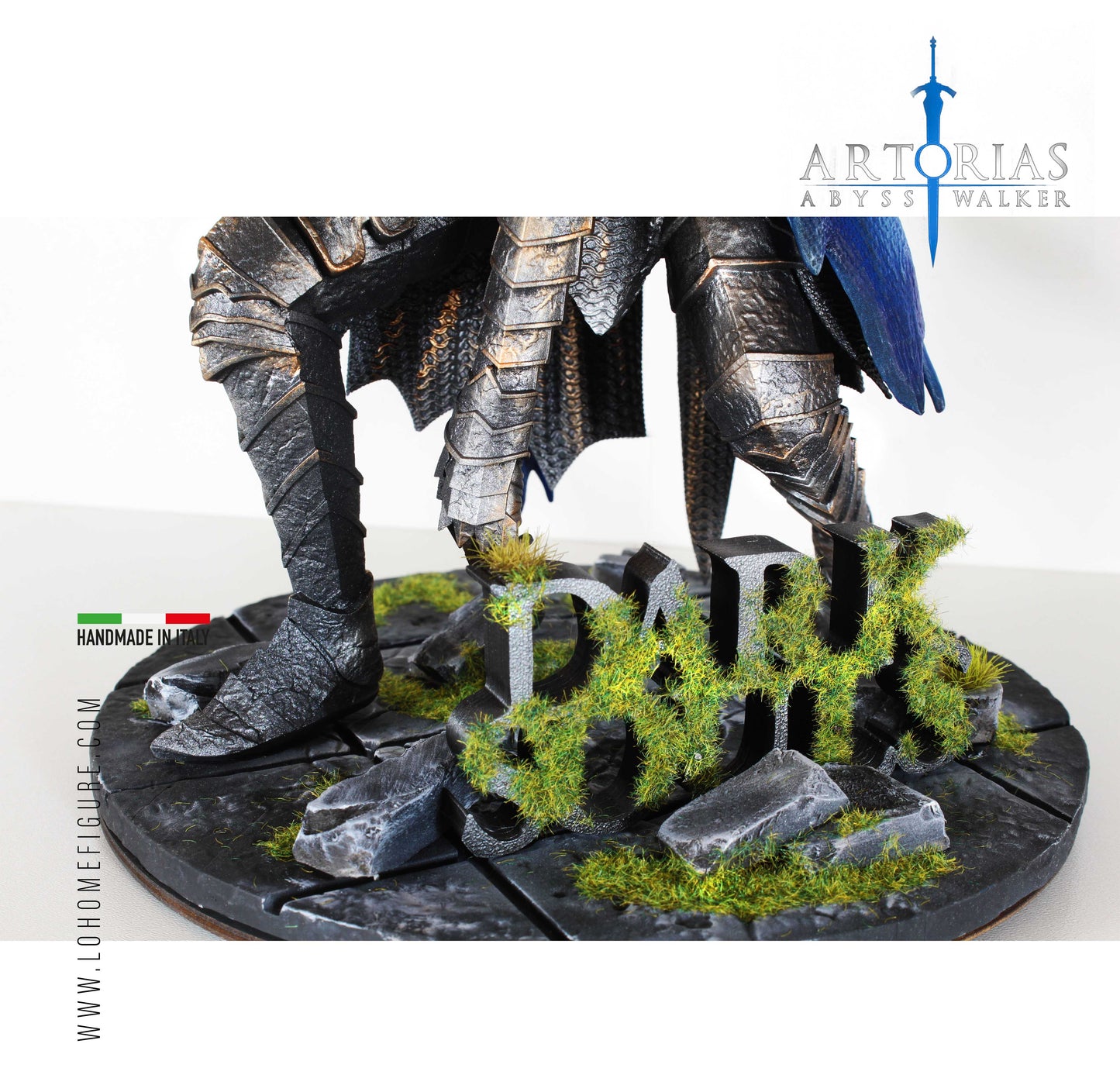 Artorias the Abysswalker Figure, Dark Souls Statua da collezione, con scatola da collezione Diorama con effetti realistici e qualità 12K con incisione Made in Italy