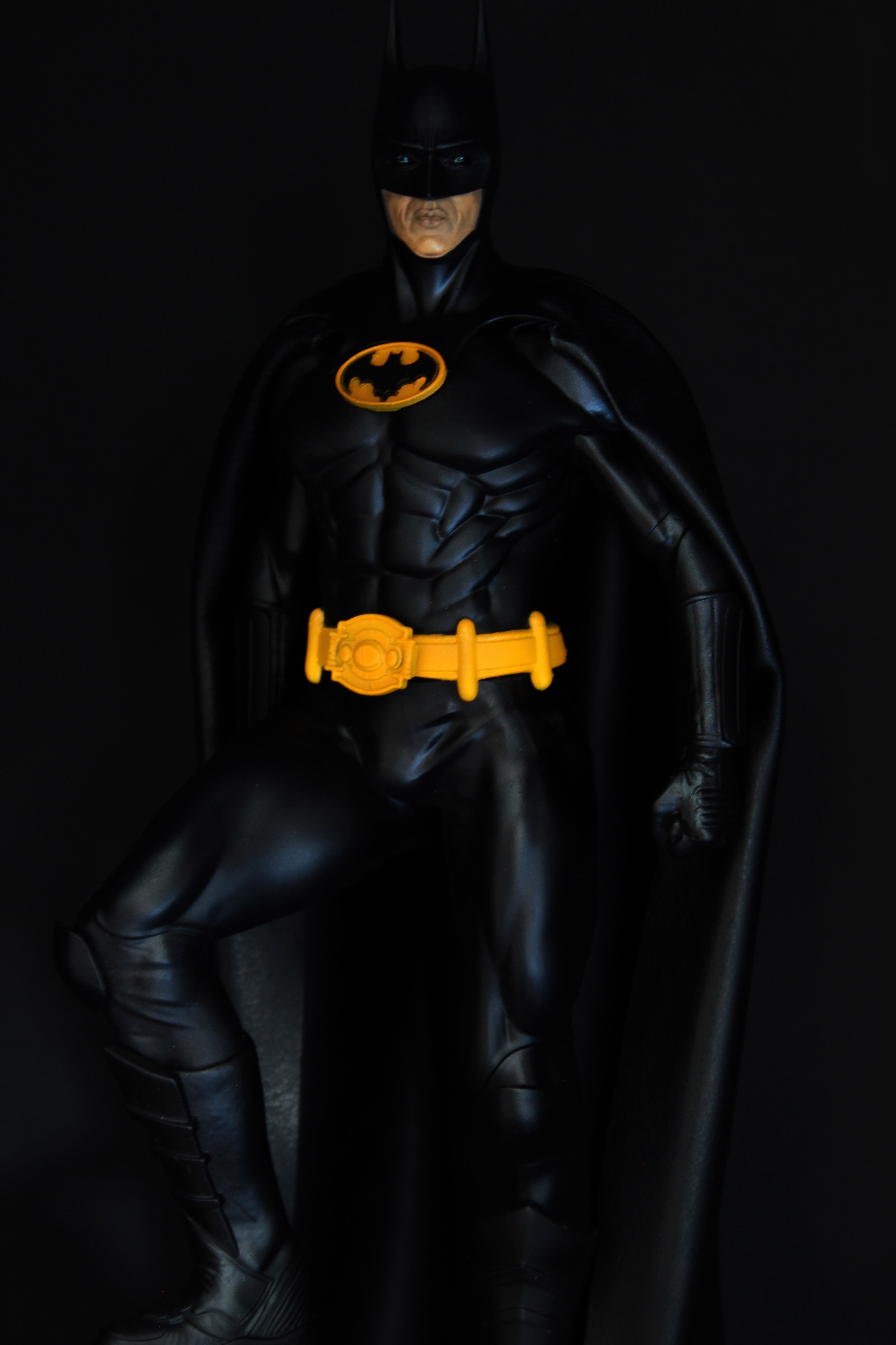 Batman Statua da collezione - DC Comics Figure con lampada LOGO - Michael Keaton Real Cinematic Color - scala 1:4