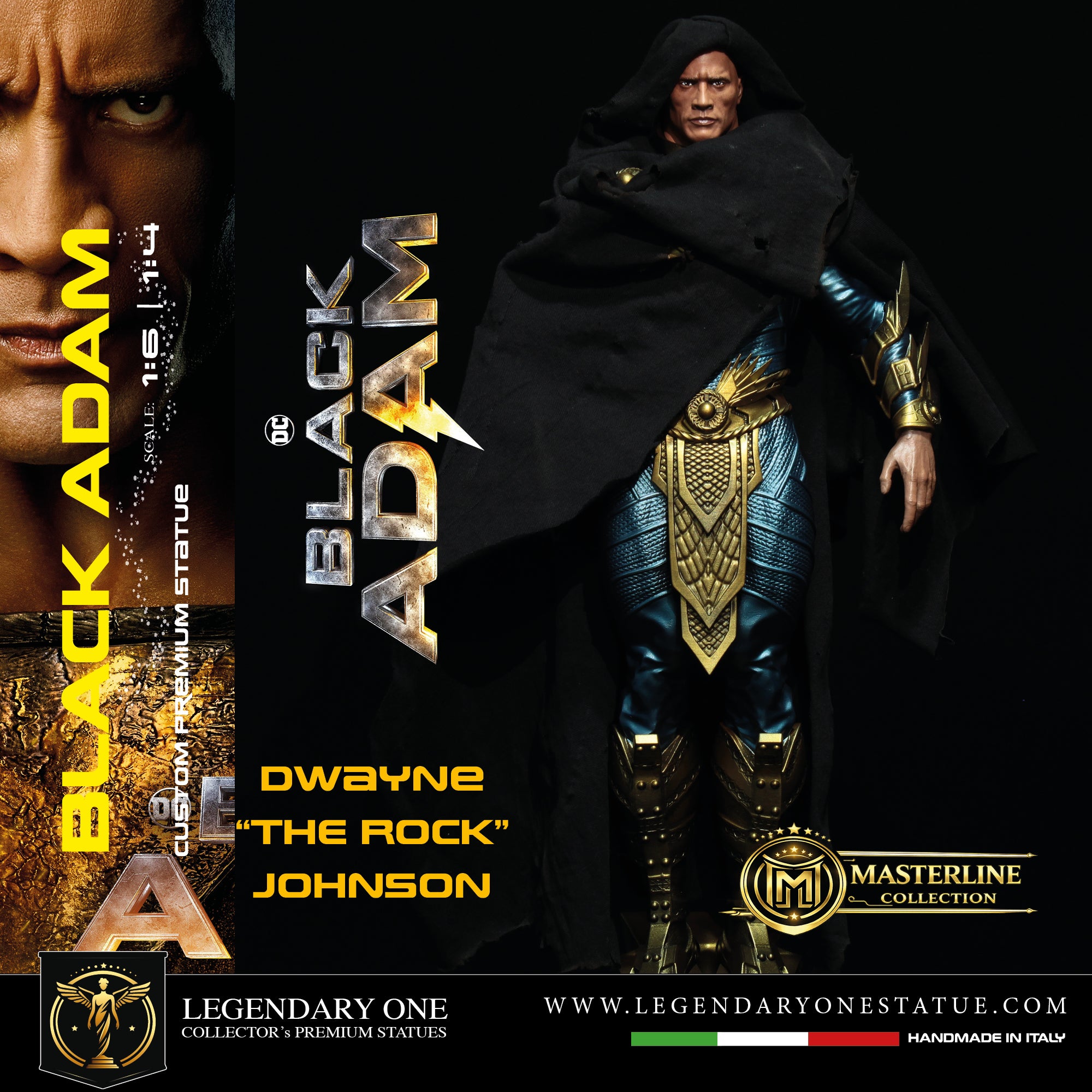 Black Adam Statua da collezione - DC Comics Figure - Dwayne Johnson Real Cinematic Color - scala 1:6