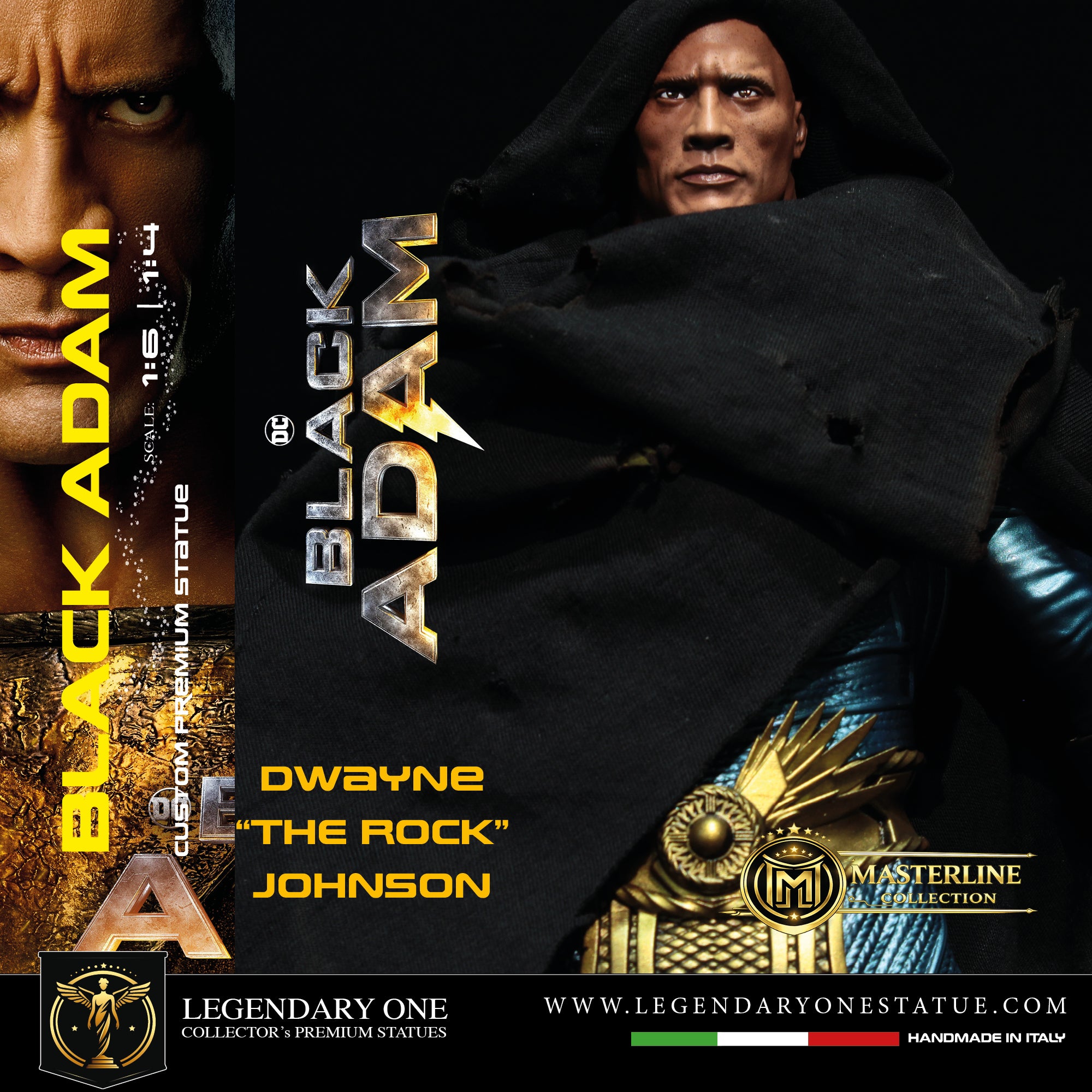 Black Adam Statua da collezione - DC Comics Figure - Dwayne Johnson Real Cinematic Color - scala 1:6
