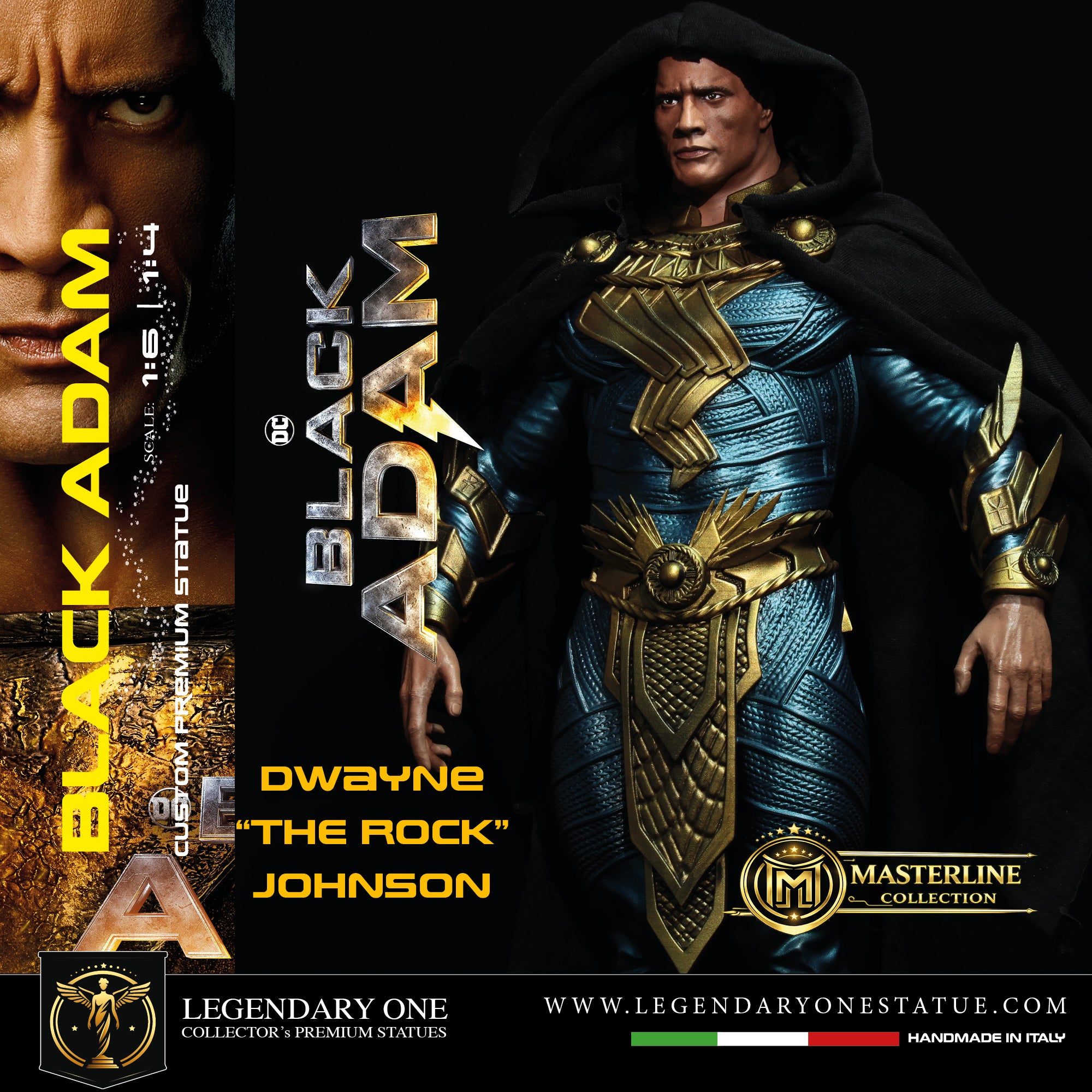 Black Adam Statua da collezione - DC Comics Figure - Dwayne Johnson Real Cinematic Color - scala 1:6