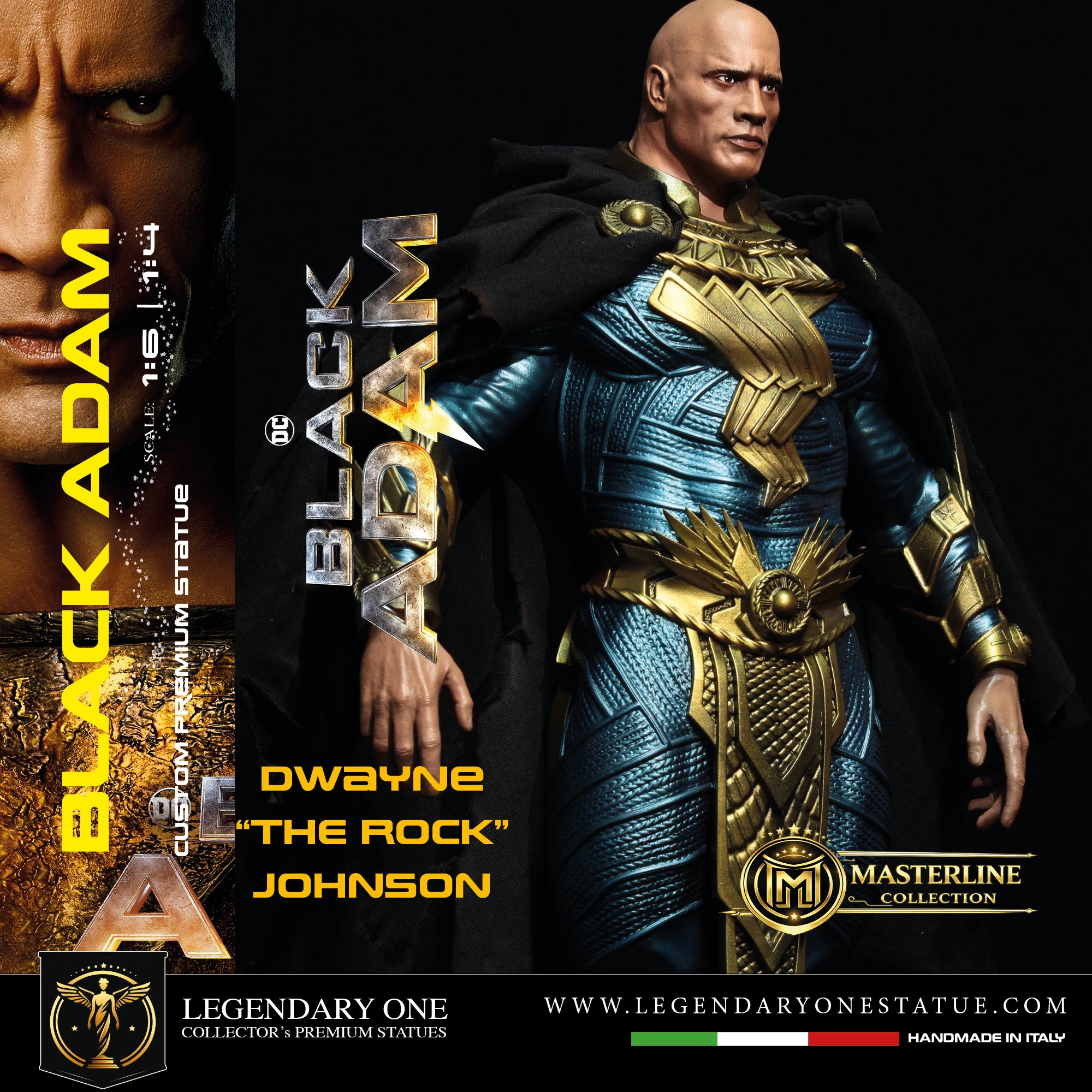 Black Adam Statua da collezione - DC Comics Figure - Dwayne Johnson Real Cinematic Color - scala 1:6