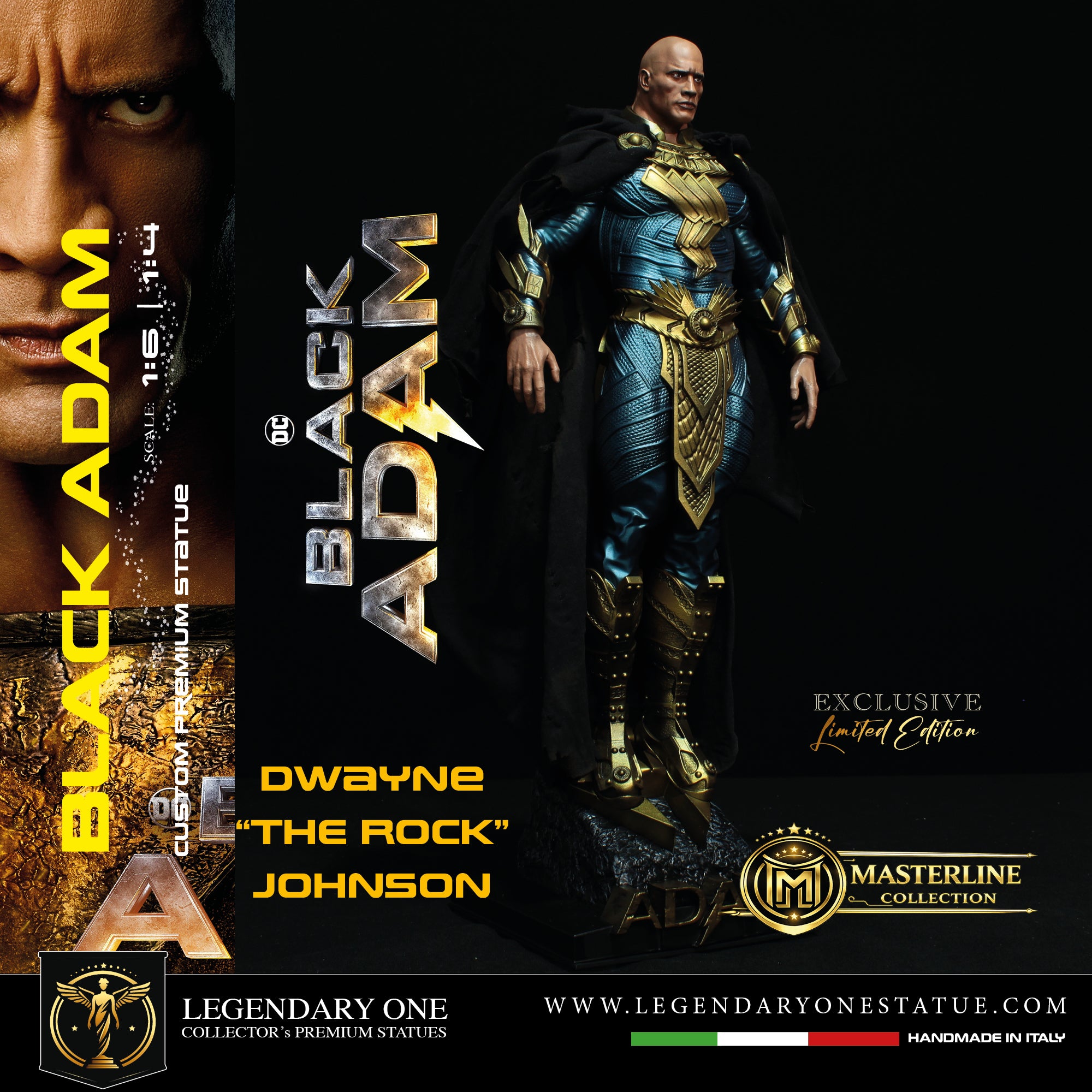 Black Adam Statua da collezione - DC Comics Figure - Dwayne Johnson Real Cinematic Color - scala 1:6