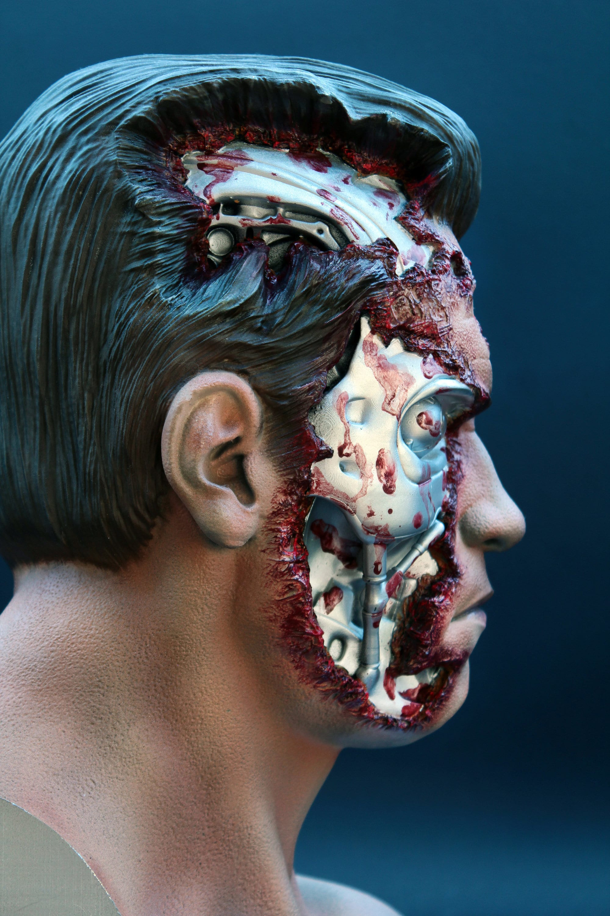 Terminator Statua da collezione - Busto T-800 - Arnold Schwarzenegger Figure Real Cinematic Color - scala 1:2