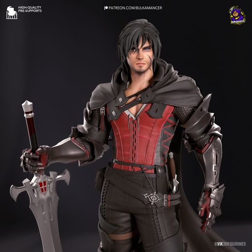Clive Rosfield Final Fantasy XVI statua da collezione IceBreaker Series