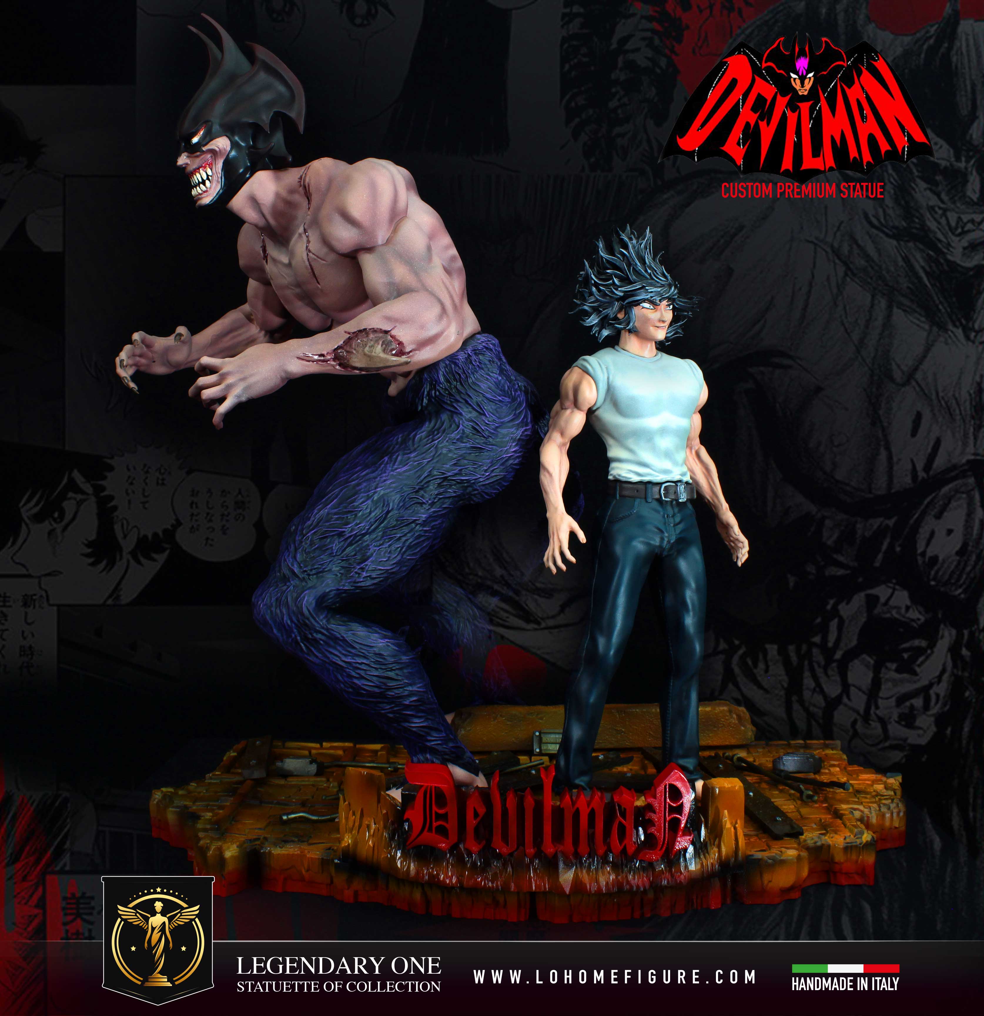 Devilman Statua da collezione - Akira e Amon Figure - scala 1:4