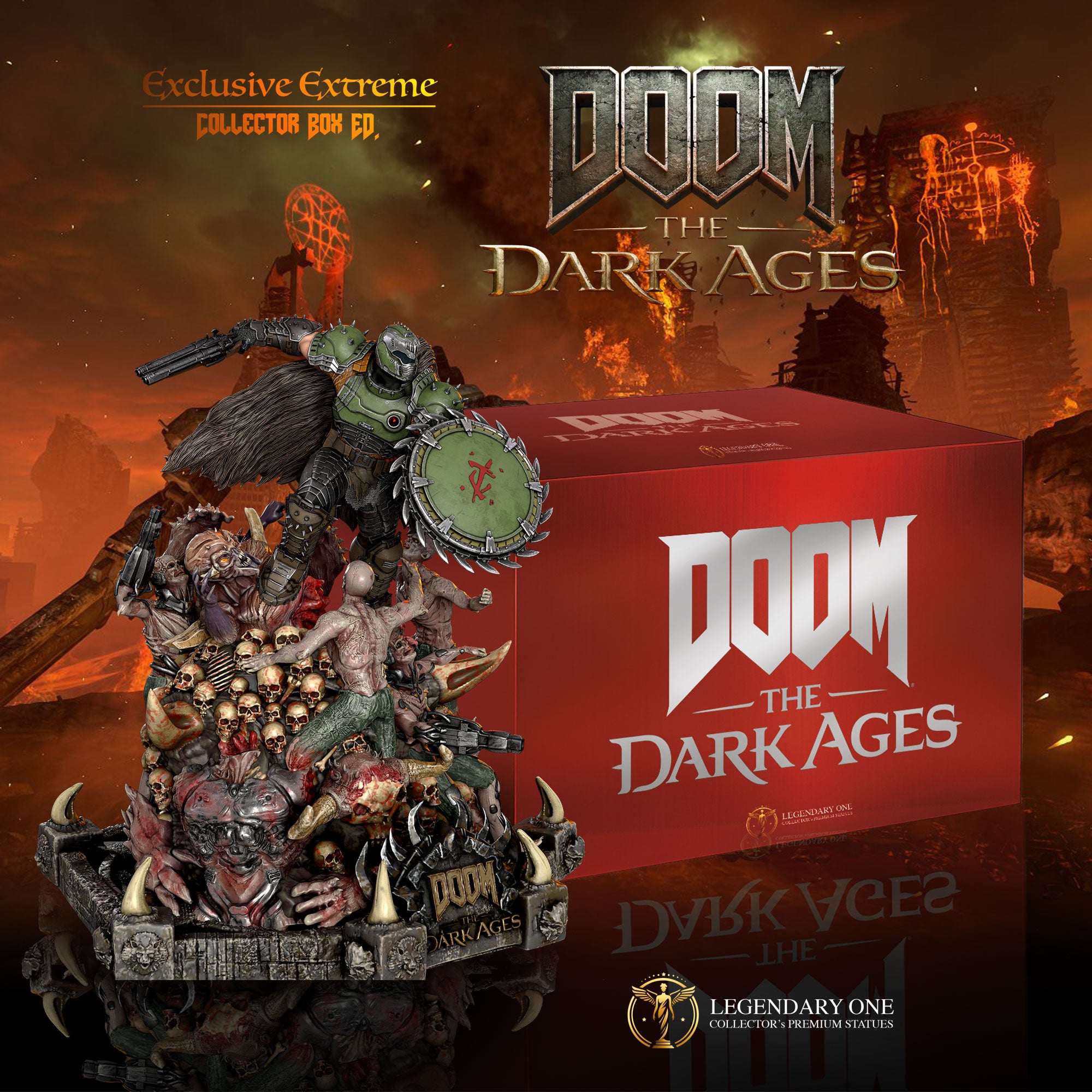 DOOM The Dark Ages Statua da Collezione 1/4 - Limited Edition 20pz - Scudo Rotante - Pre-order Esclusivo!