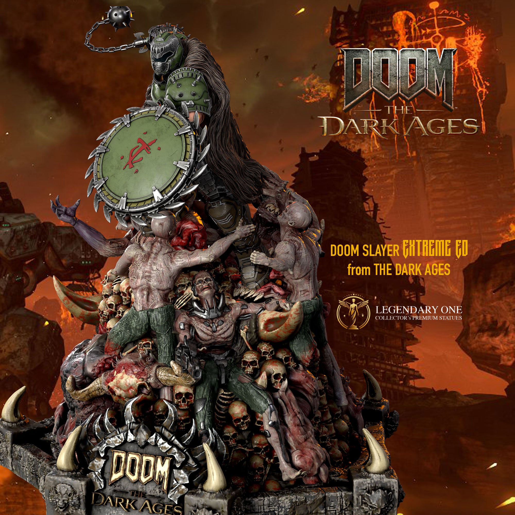 DOOM The Dark Ages Statua da Collezione 1/4 - Limited Edition 20pz - Scudo Rotante - Pre-order Esclusivo!