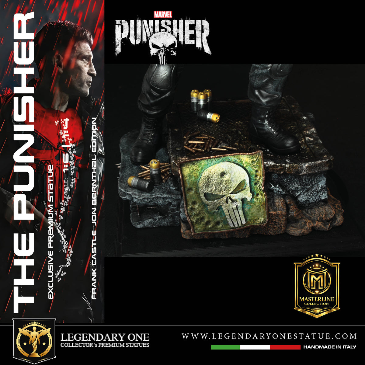 The Punisher Statue – Frank Castle (Jon Bernthal Ed.) Masterline Collection - Real Cinema Color | Scale 1:4 & 1:6