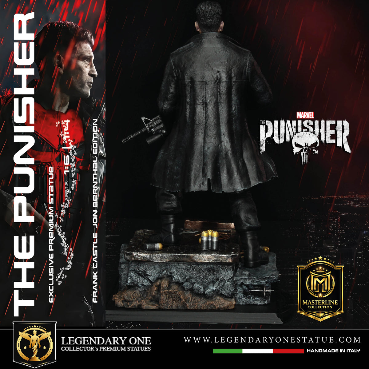 The Punisher Statue – Frank Castle (Jon Bernthal Ed.) Masterline Collection - Real Cinema Color | Scale 1:4 & 1:6