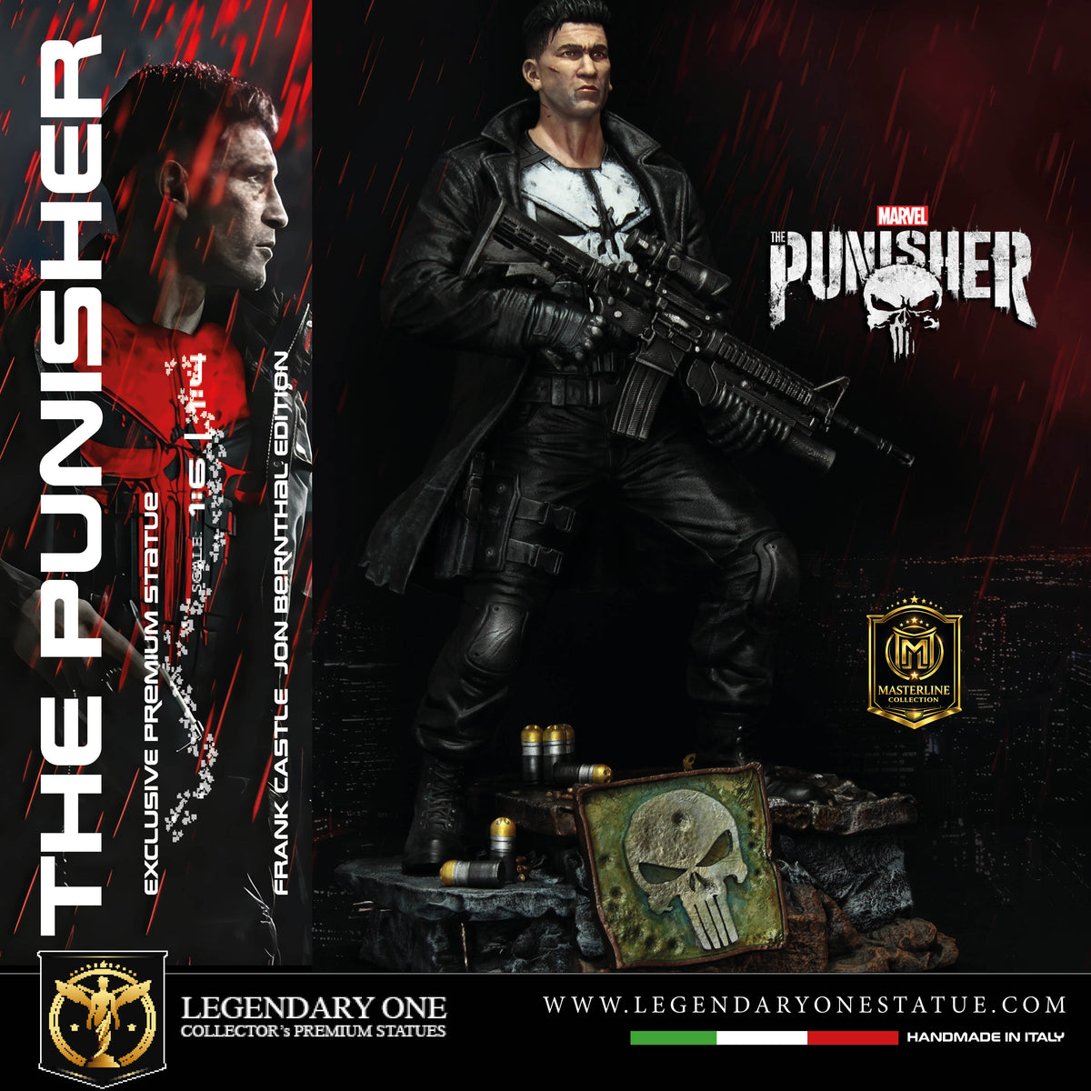 The Punisher Statue – Frank Castle (Jon Bernthal Ed.) Masterline Collection - Real Cinema Color | Scale 1:4 & 1:6