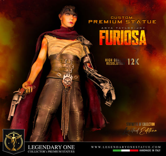 Furiosa statue, Mad Max figure, Furiosa Mad Max Saga, Figure Custom Premium Exclusive, Anya Taylor-Joy Movie Edition, Real Color Effect High Res. 12k