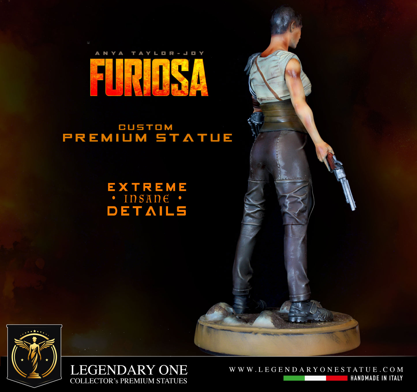 Furiosa statue, Mad Max figure, Furiosa Mad Max Saga, Figure Custom Premium Exclusive, Anya Taylor-Joy Movie Edition, Real Color Effect High Res. 12k