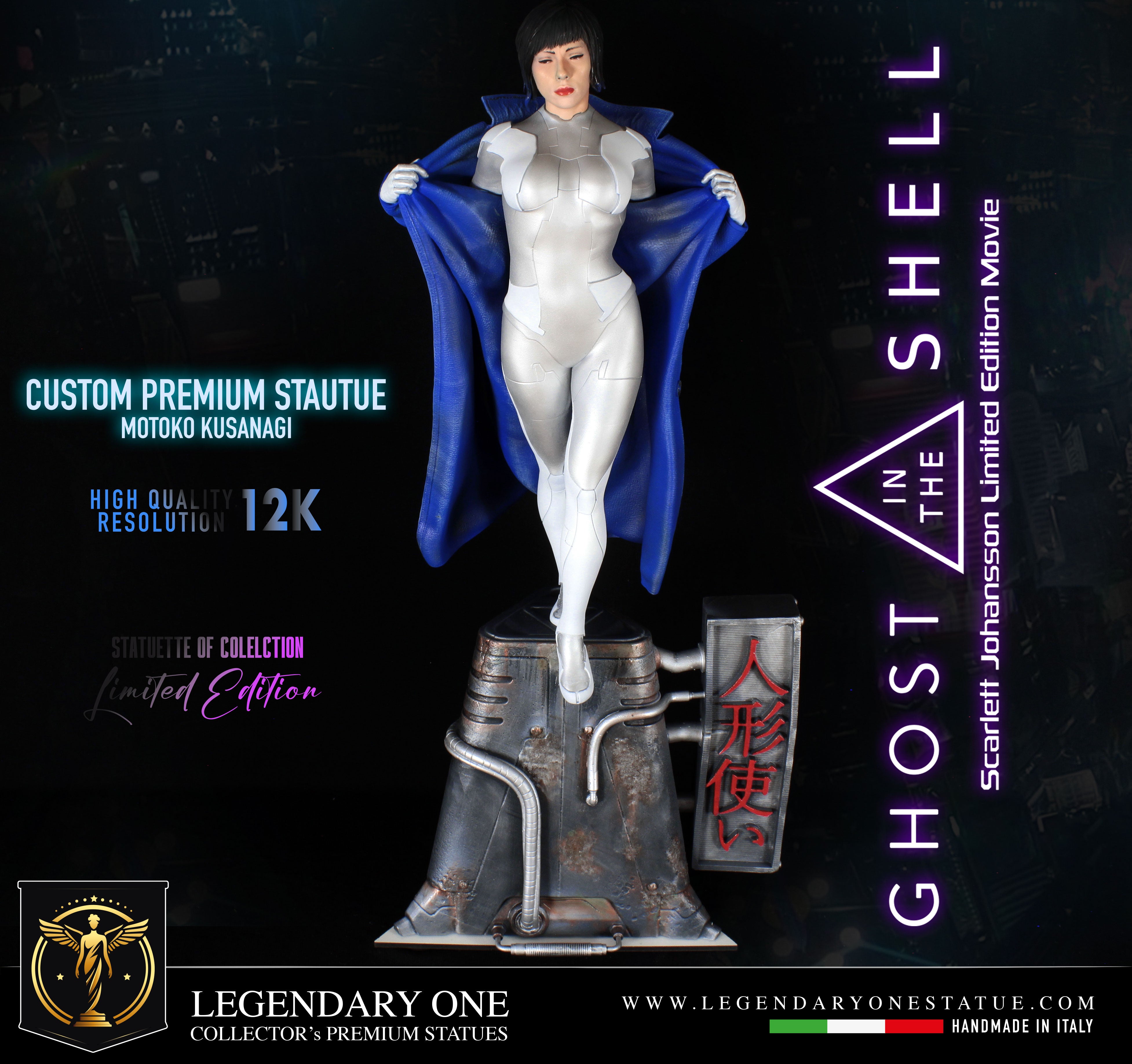 Motoko Kusanagi Statua da collezione - Ghost in the Shell Figure -  Scarlett Johansson Real Cinematic Color - scala 1:5