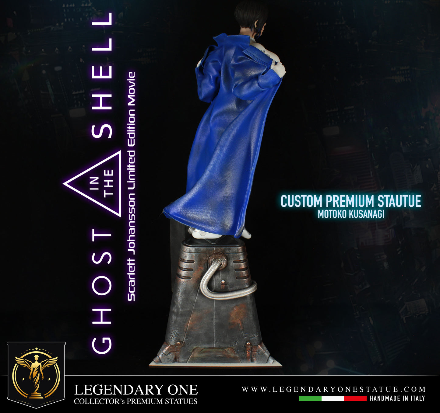 Ghost in the shell statue, Motoso Kusanagi figure, Ghost In The Shell, Figure Custom Premium, Scarlett Johansson Movie Edition, Real Color Effect High Res. 12k