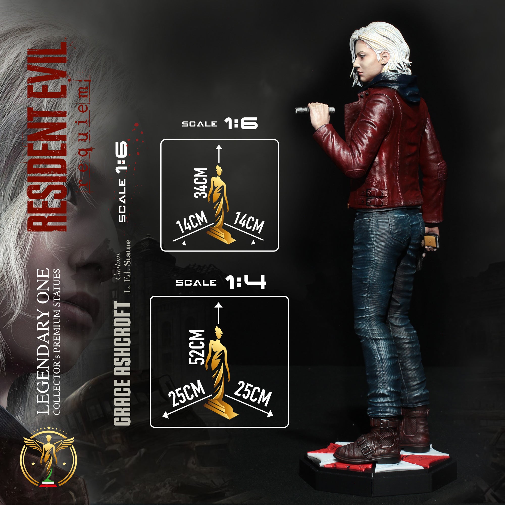Grace Ashcroft Statua da Collezione - Resident Evil Requiem Figure - Real Game Color - scala 1:6 / 1:4