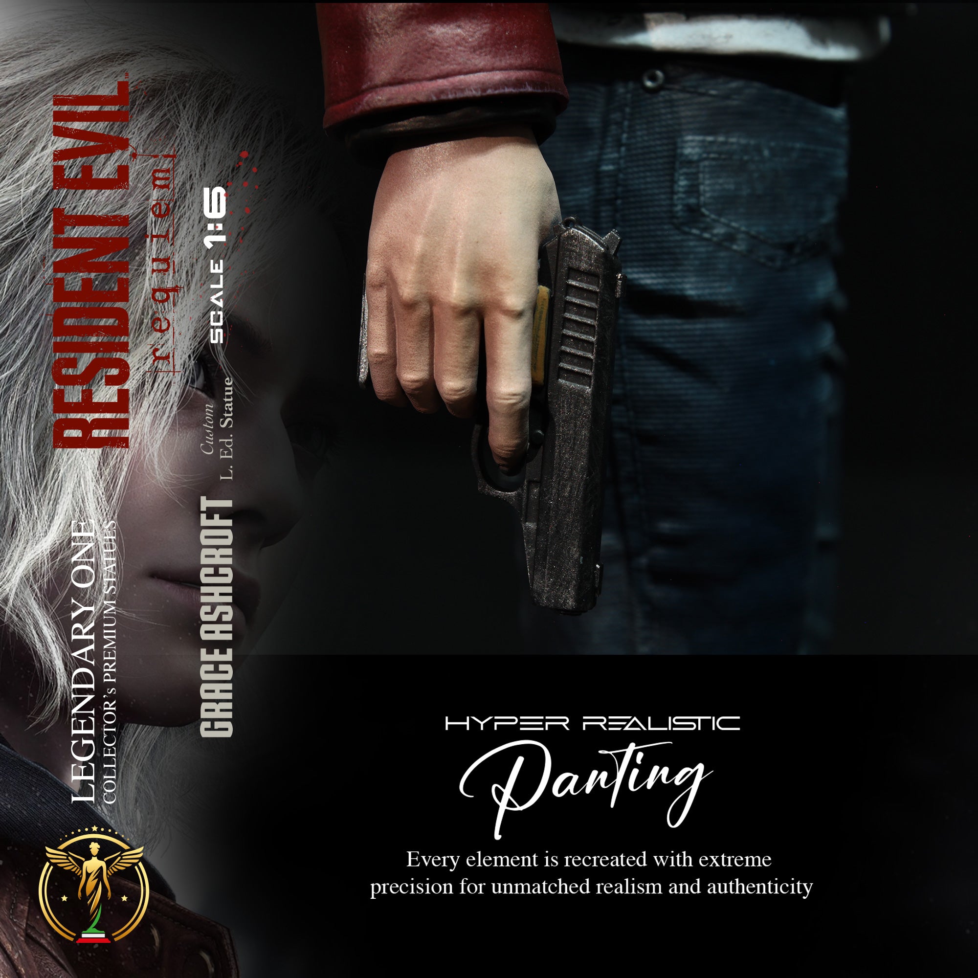 Grace Ashcroft Statua da Collezione - Resident Evil Requiem Figure - Real Game Color - scala 1:6 / 1:4