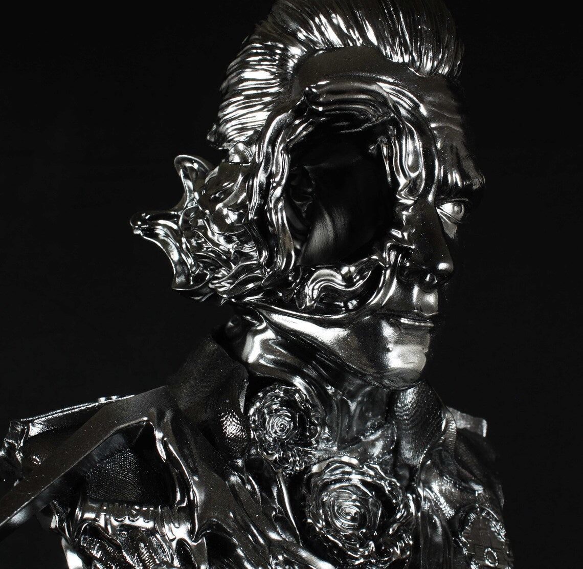 Terminator Busto T-1000 Statua, Liquid Metal Effect Glass, Terminator Gift  Action figure High Quality 12K Real Cinematic Effect