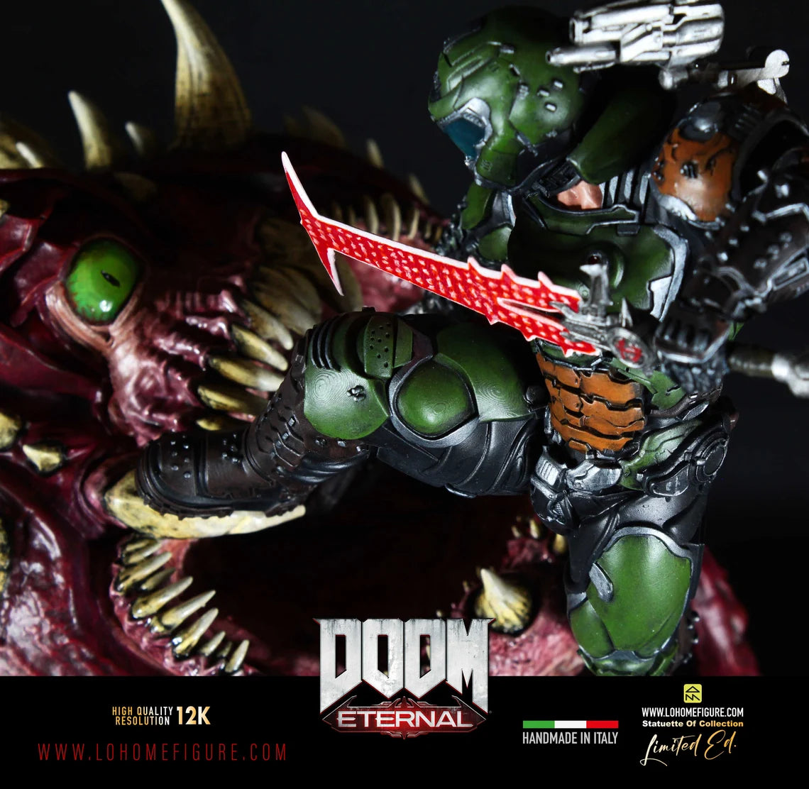 Doom Diorama, Doom Eternal Statua da collezione, Magnifica Action Figure di Doom Slayer Devil Hunter Doom Gift High Quality 12K Real Color