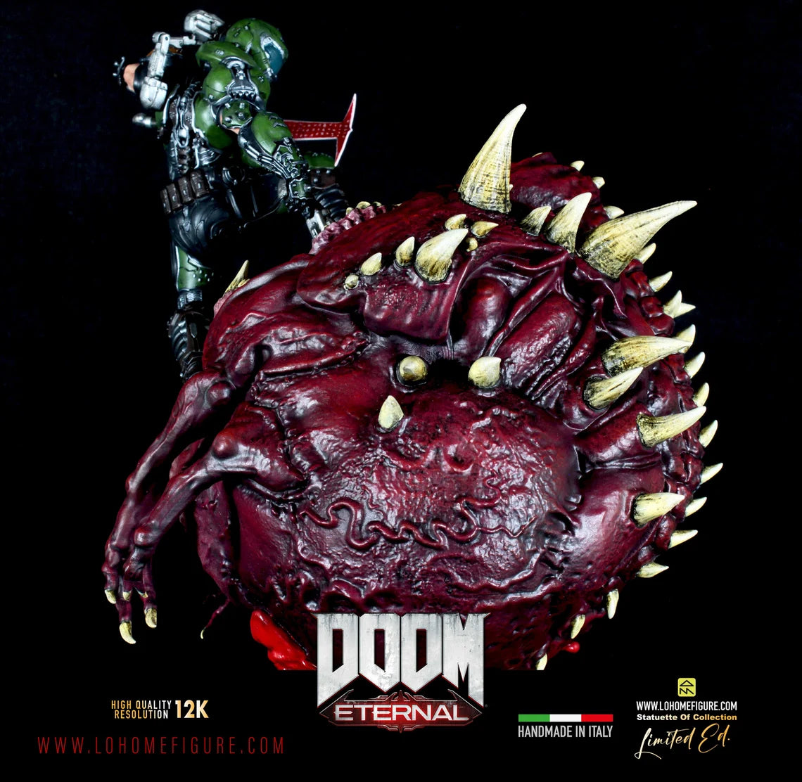 Doom Diorama, Doom Eternal Statua da collezione, Magnifica Action Figure di Doom Slayer Devil Hunter Doom Gift High Quality 12K Real Color