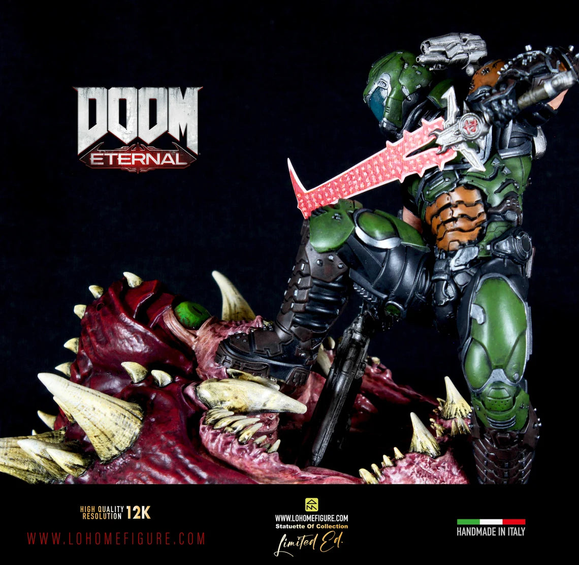 Doom Diorama, Doom Eternal Statua da collezione, Magnifica Action Figure di Doom Slayer Devil Hunter Doom Gift High Quality 12K Real Color