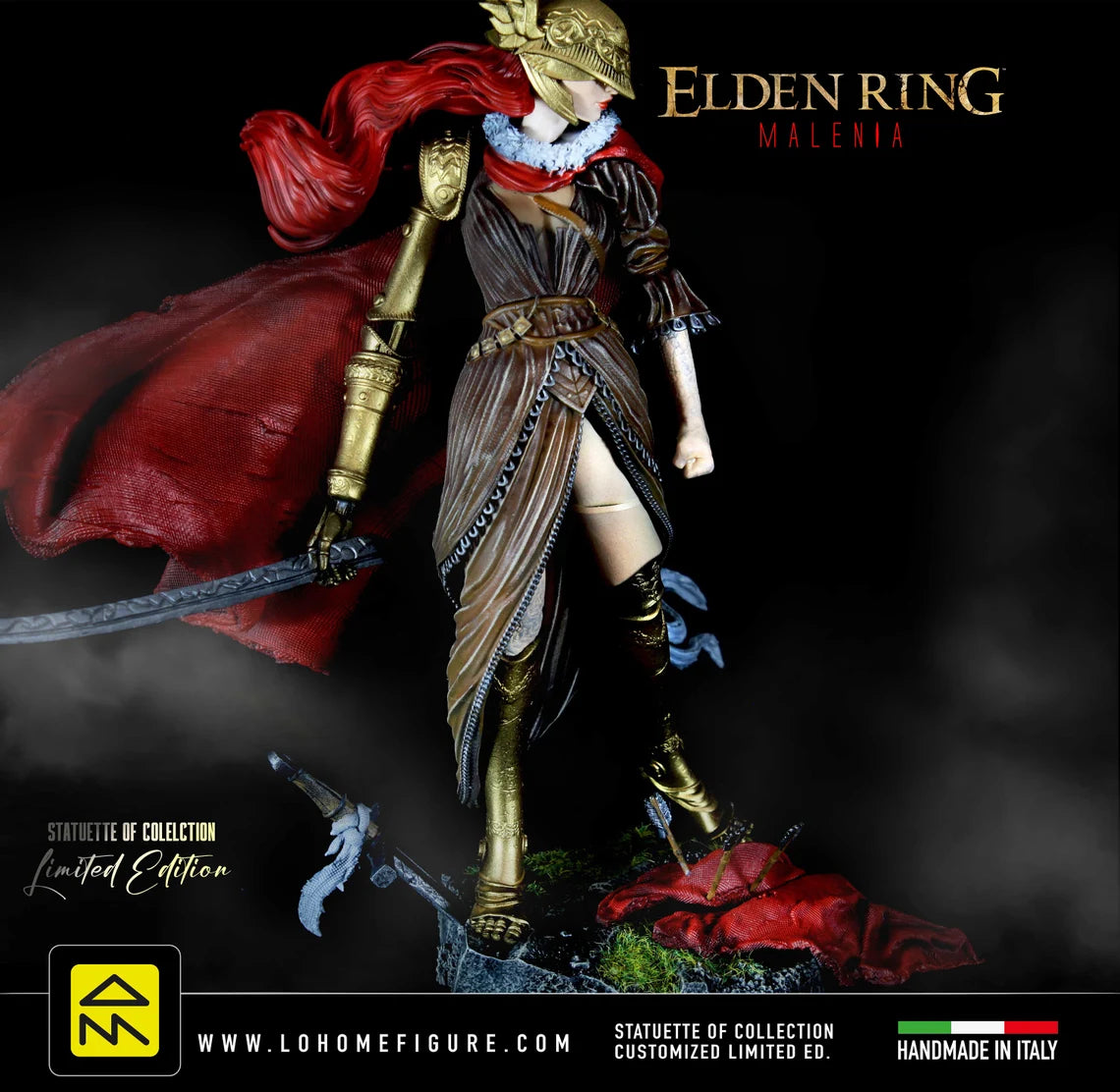 Malenia Statua, Elden Ring figure, Blade of Miquella Statua, Figure Premium Elden Ring Collector's Statue made in ITA Gaming Figure 12K