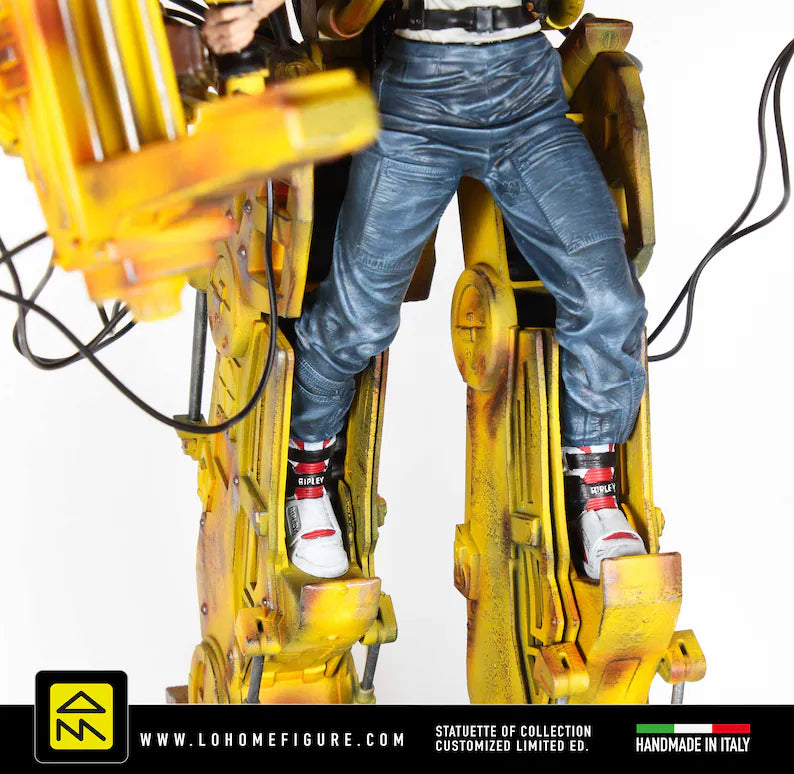 Ripley Power Loader statua, Alien statua di Ripley Real Cinema Color, Caterpillar Alien Power Loader con cavi veri 12K Made in Ita