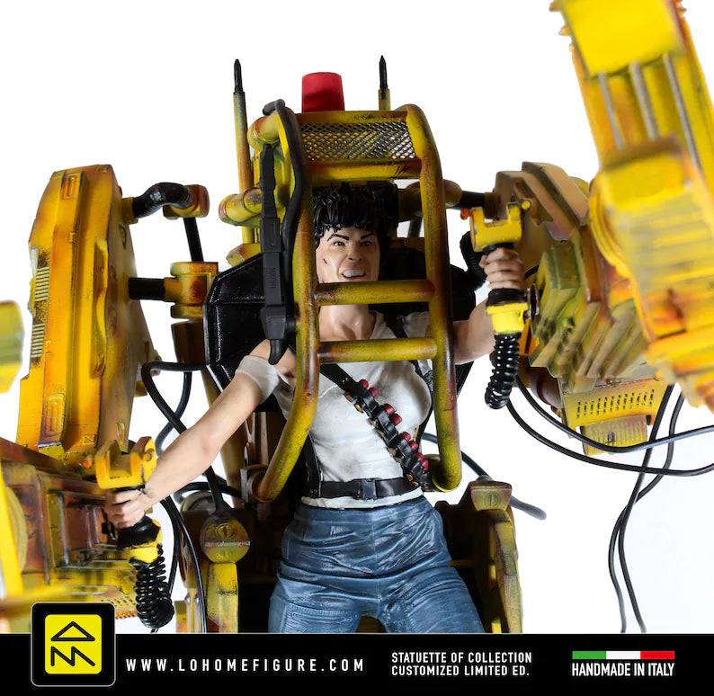 Ripley Power Loader statua, Alien statua di Ripley Real Cinema Color, Caterpillar Alien Power Loader con cavi veri 12K Made in Ita