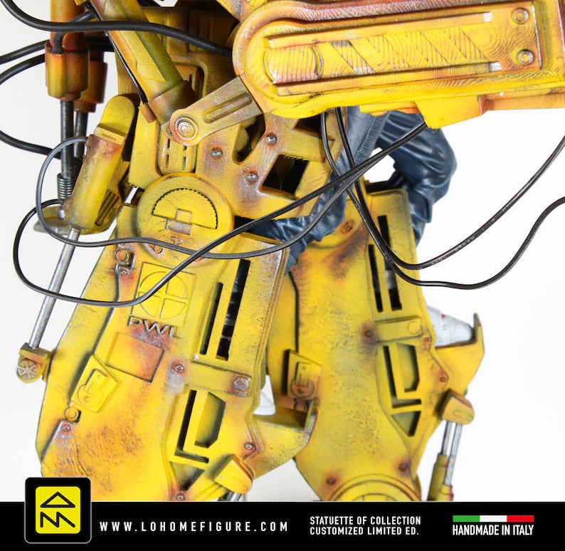 Ripley Power Loader statua, Alien statua di Ripley Real Cinema Color, Caterpillar Alien Power Loader con cavi veri 12K Made in Ita