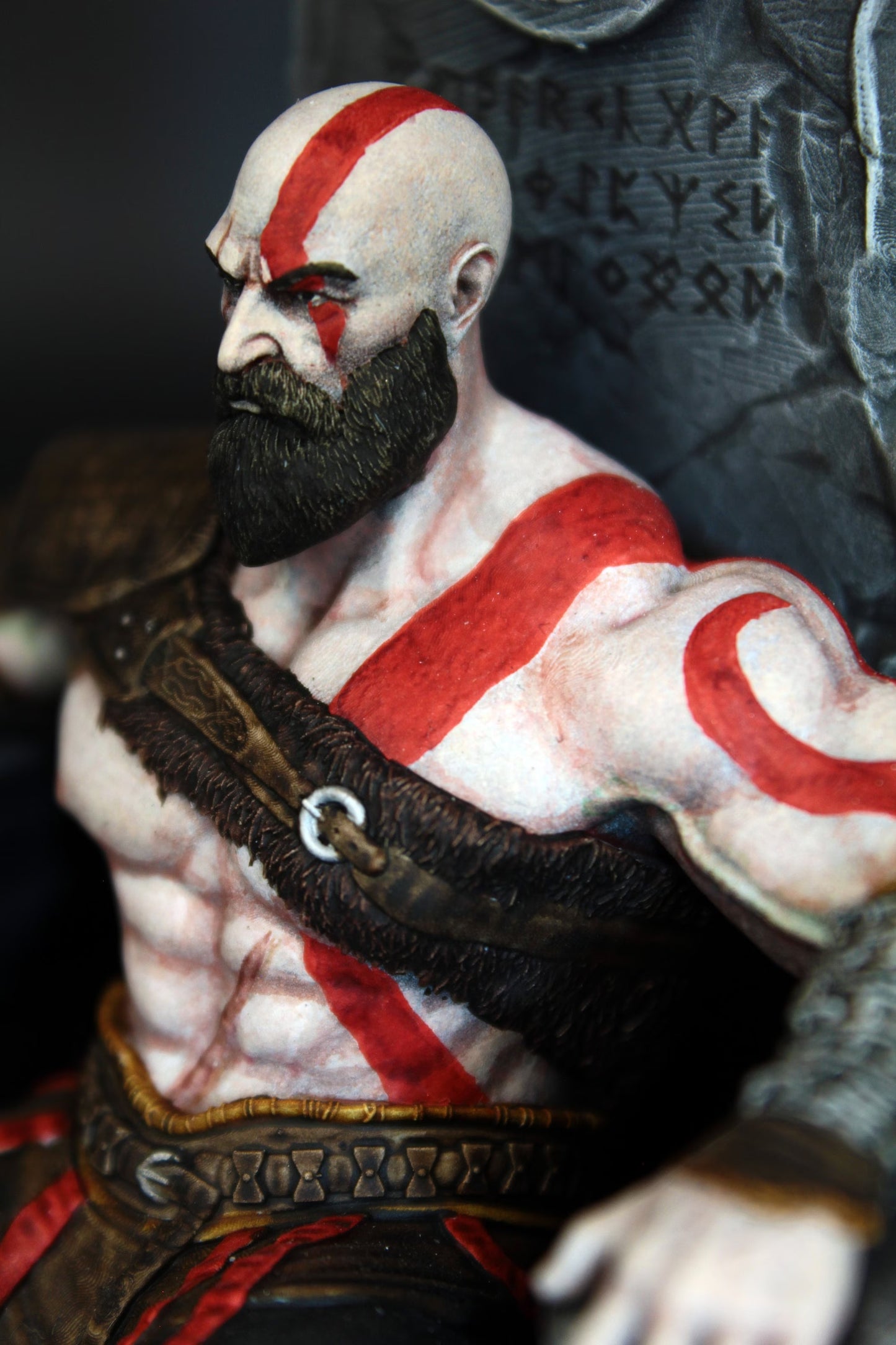 Kratos Figure Statua di God Of War Colorazione ed effetti reali del gioco, Kratos Action Figure Custom Collection, Playstation 5 Games 12K