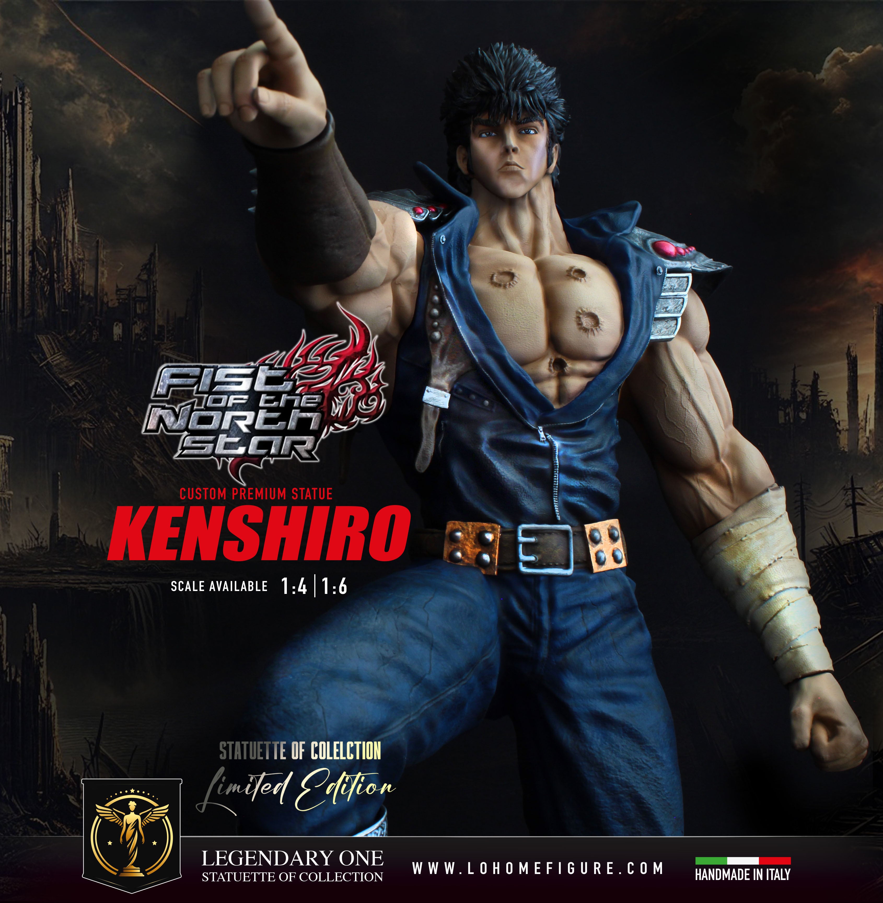 Kenshiro Extreme Edition Statua da Collezione Esclusiva – Ken il Guerriero (Hokuto no Ken) Fist of the North Star Figure - Limited Edition scala 1:4