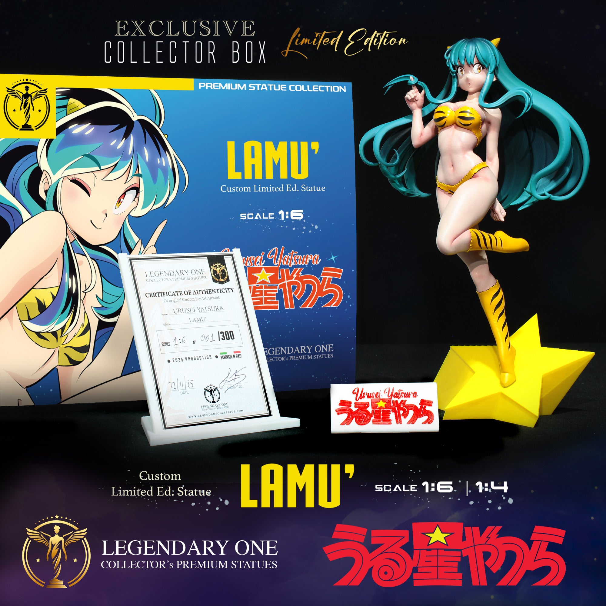 LAMU' Statua da Collezione - Urusei Yatsura Figure - うる星やつら statua - Real Anime Color - scala 1:6 / 1:4