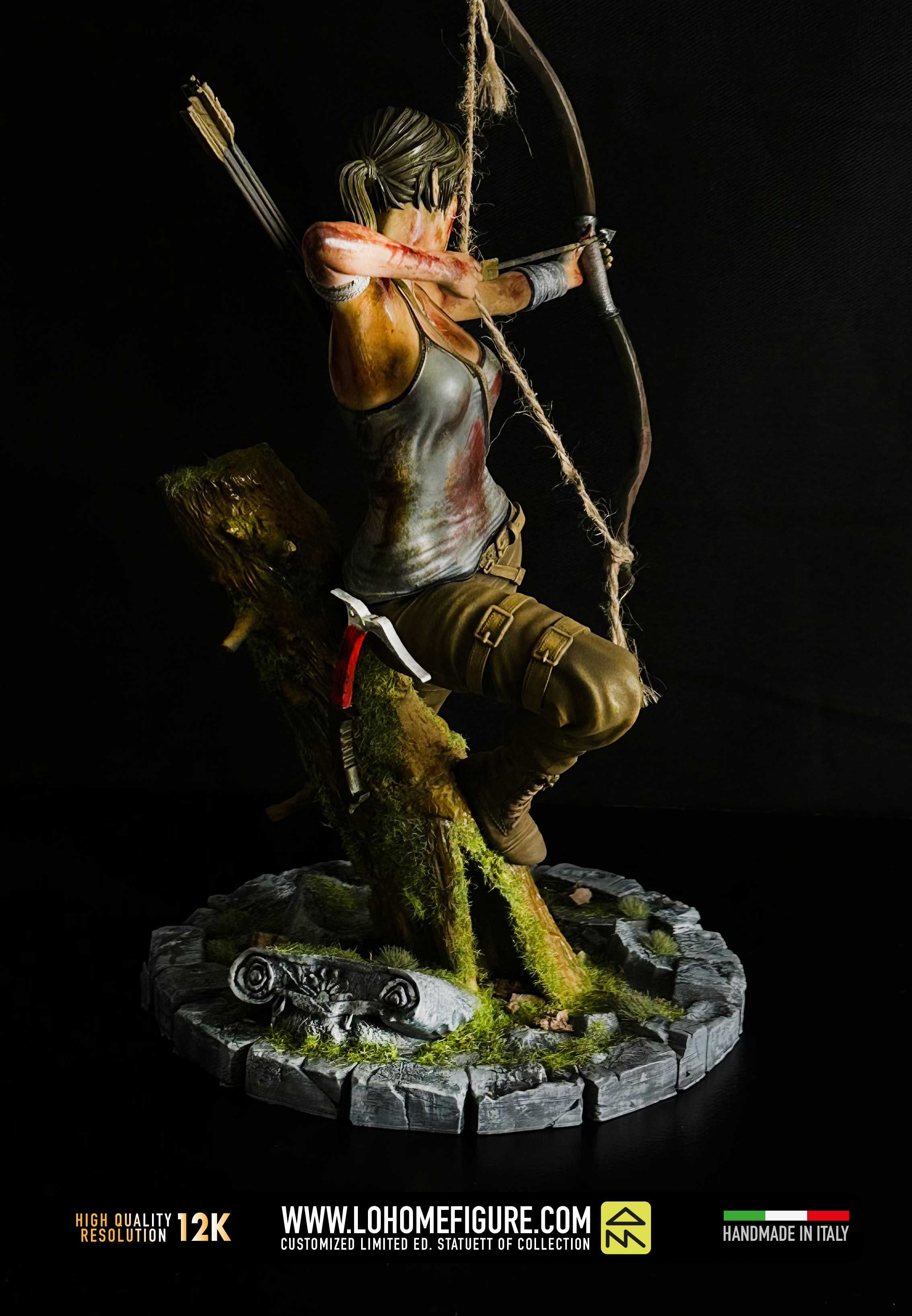 Lara Croft Statua da Collezione - Tomb Rider Figure esclusiva - Real Game Color - scala 1:4