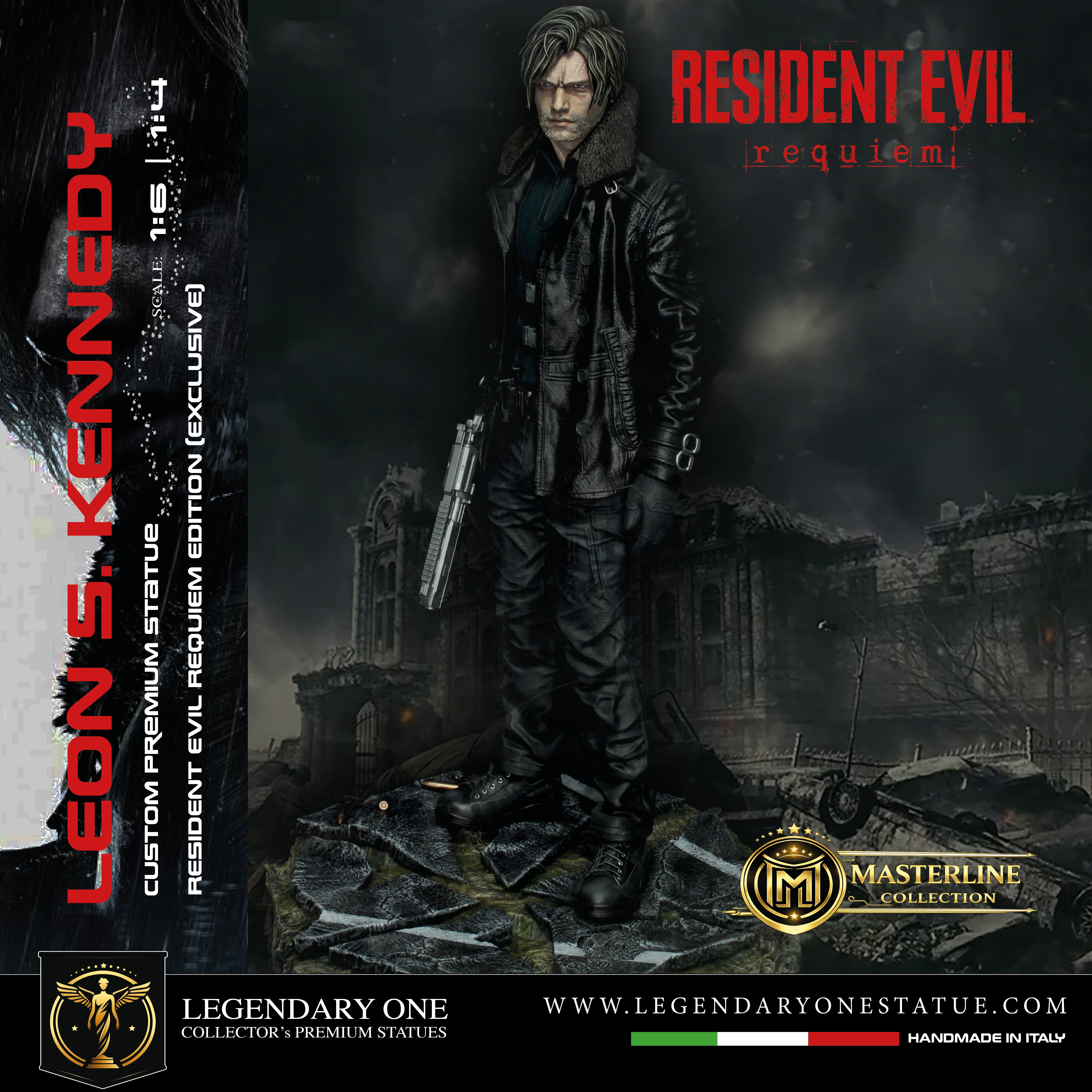 Leon S. Kennedy Statua da Collezione Esclusiva - Resident Evil Requiem Edition - Real Game Color - scala 1:6 / 1:4