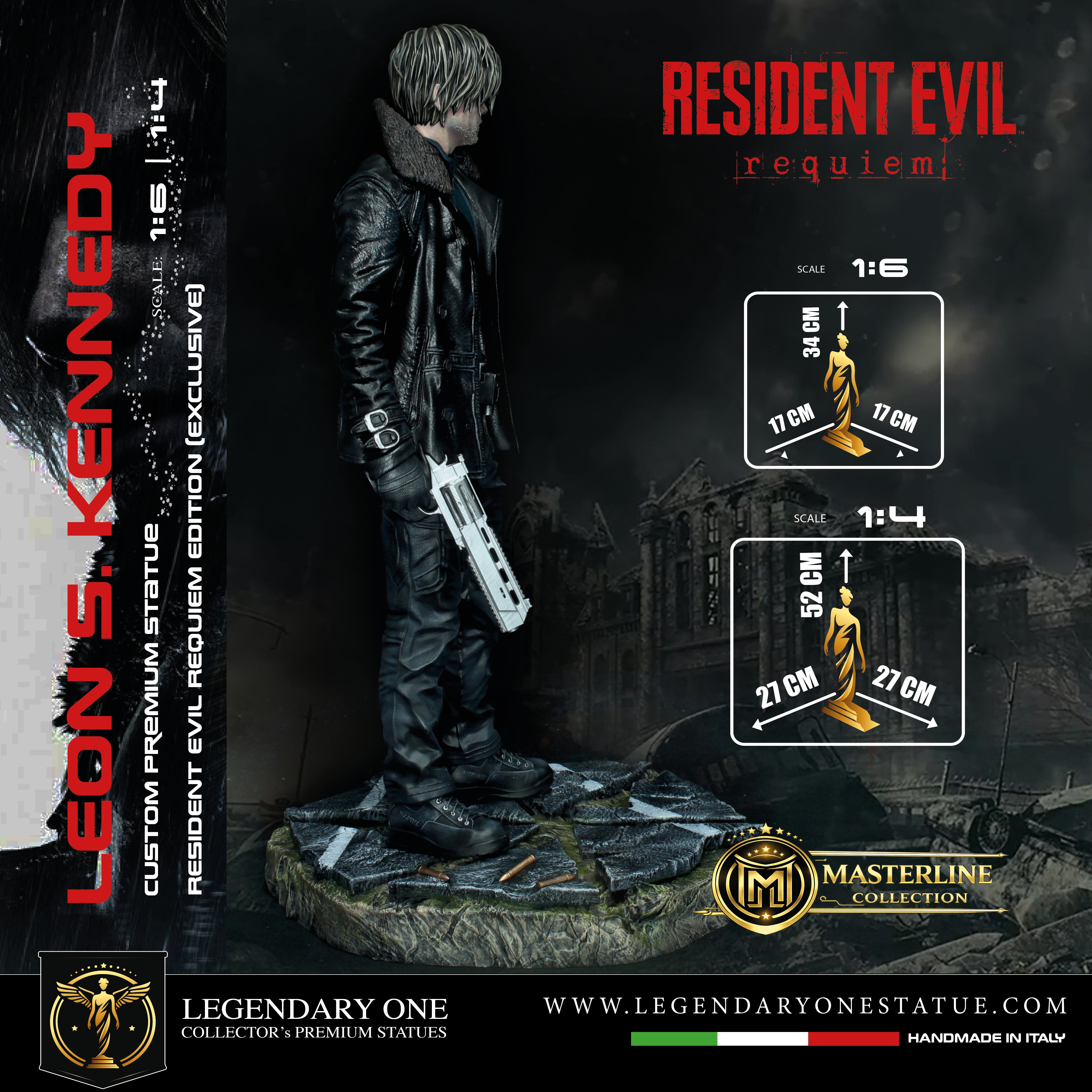 Leon S. Kennedy Statua da Collezione Esclusiva - Resident Evil Requiem Edition - Real Game Color - scala 1:6 / 1:4